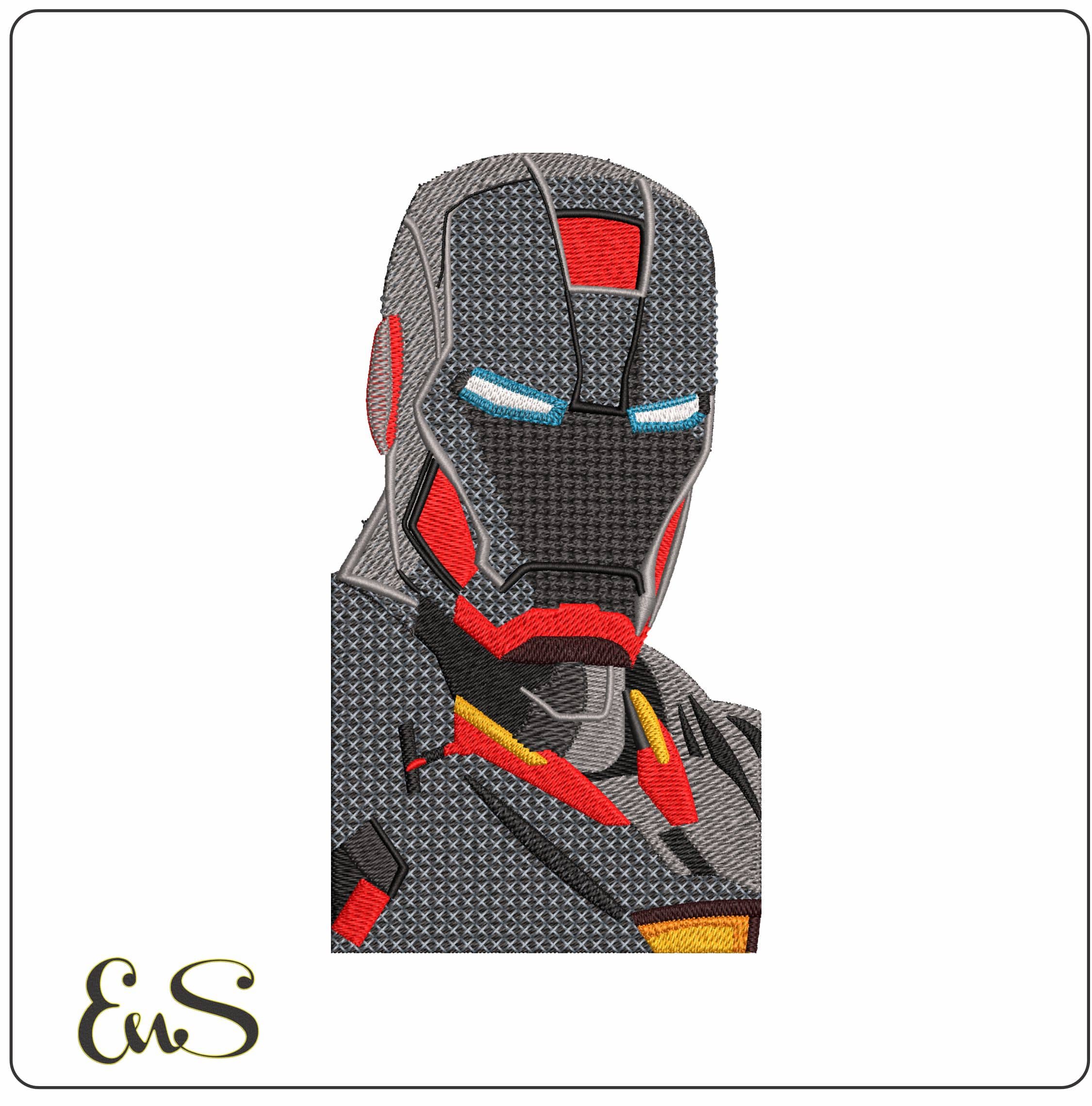 Ironman Torso Marvel Comic - Elegant embroidery design file - instant download