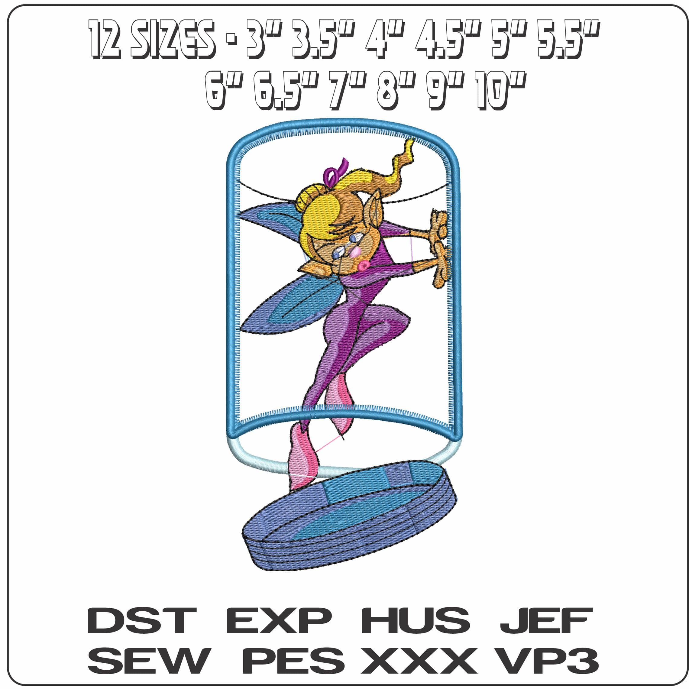 Jar Escaping Fairy - Elegant embroidery design file - instant download — view 2