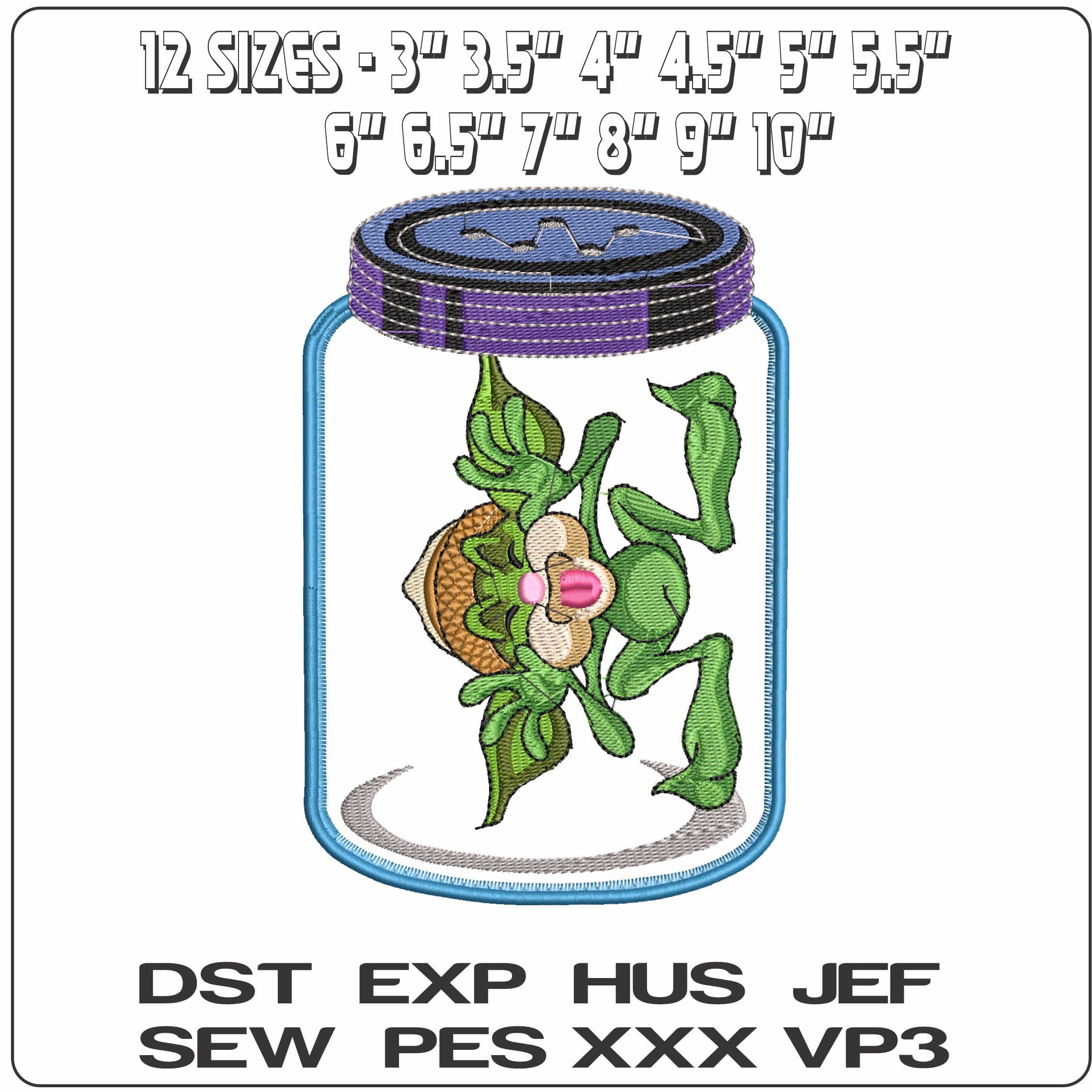 Jar Raspberry Sprit - Elegant embroidery design file - instant download — view 2