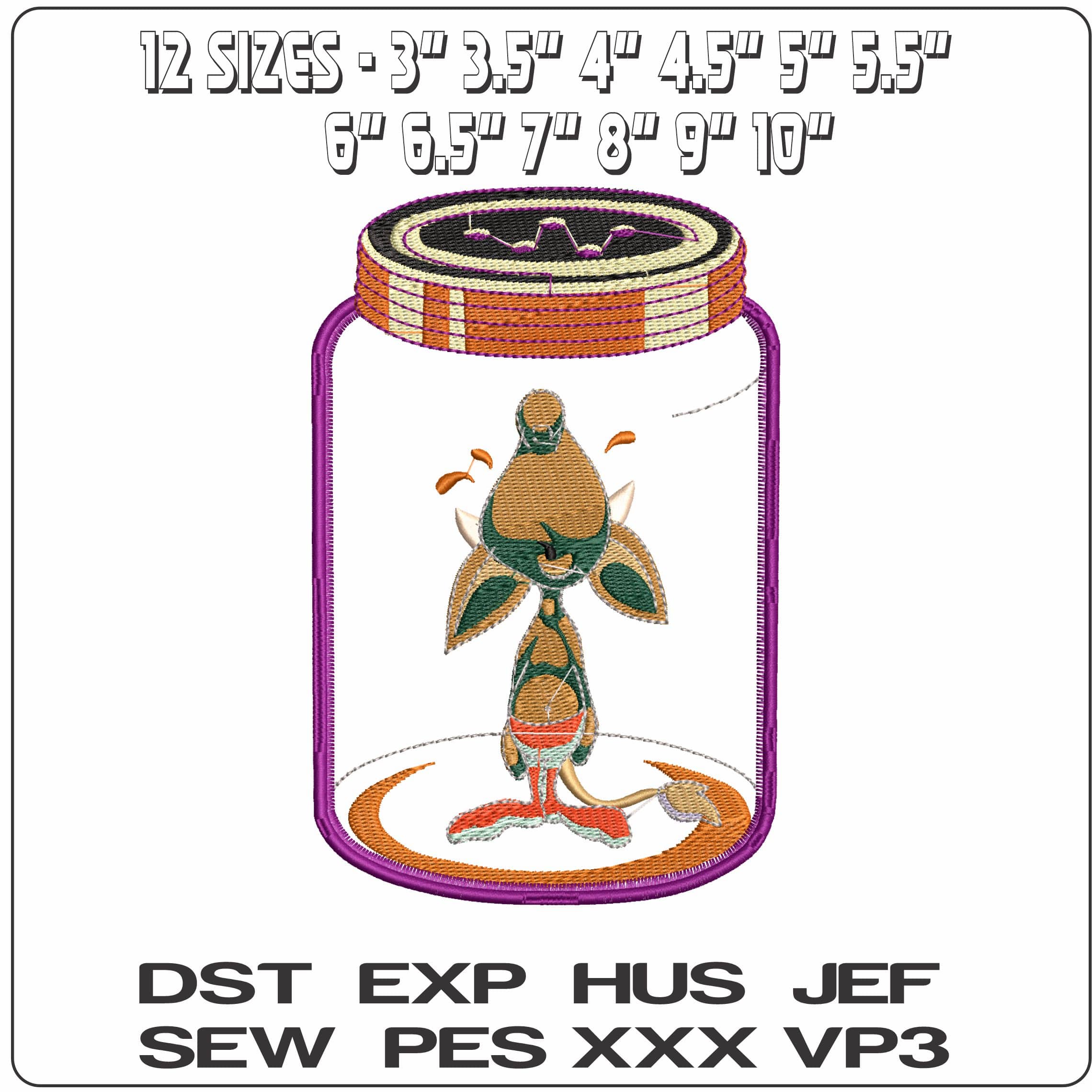 Jar Weeping Sprite - Elegant embroidery design file - instant download — view 2