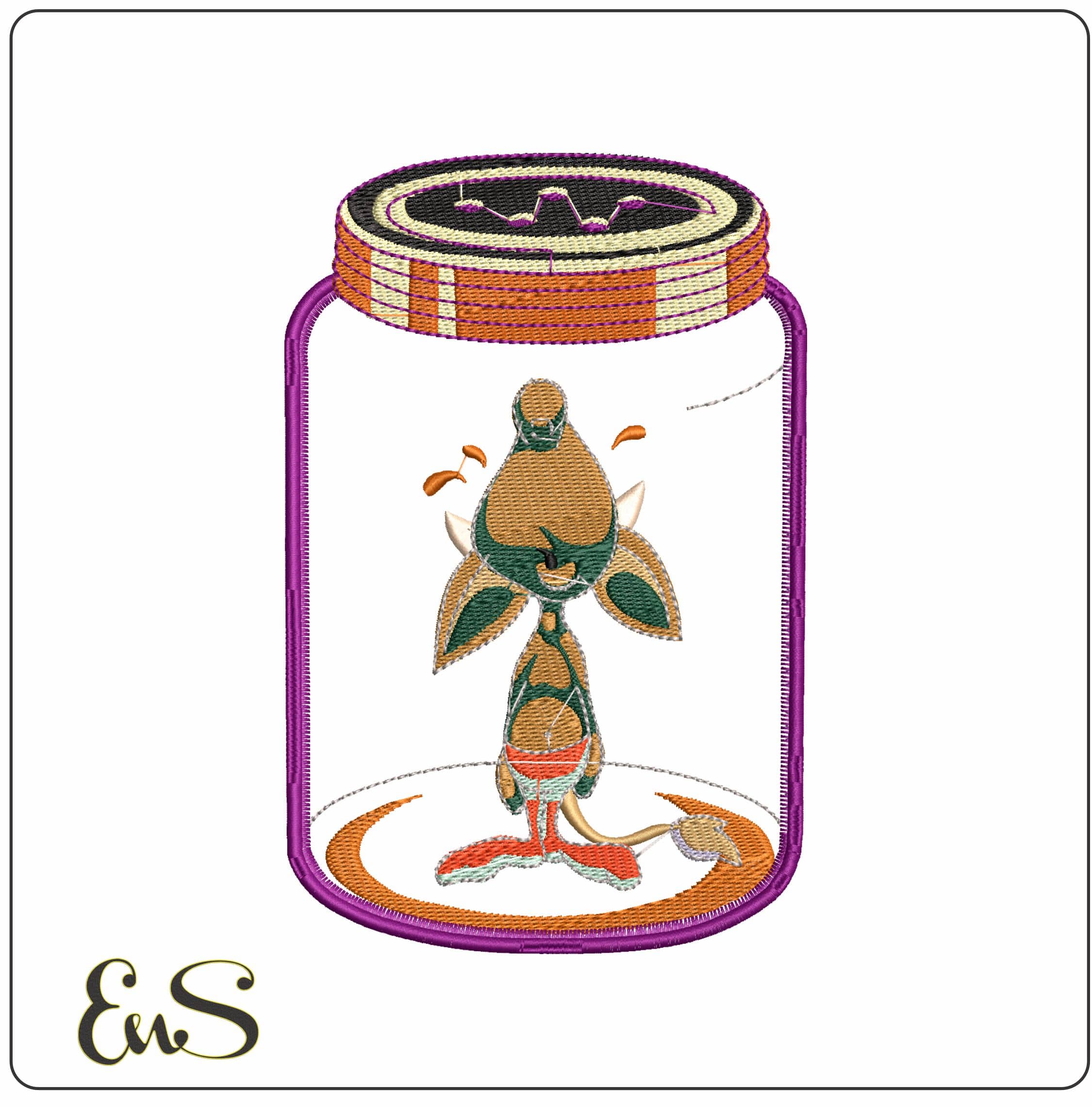 Jar Weeping Sprite - Elegant embroidery design file - instant download