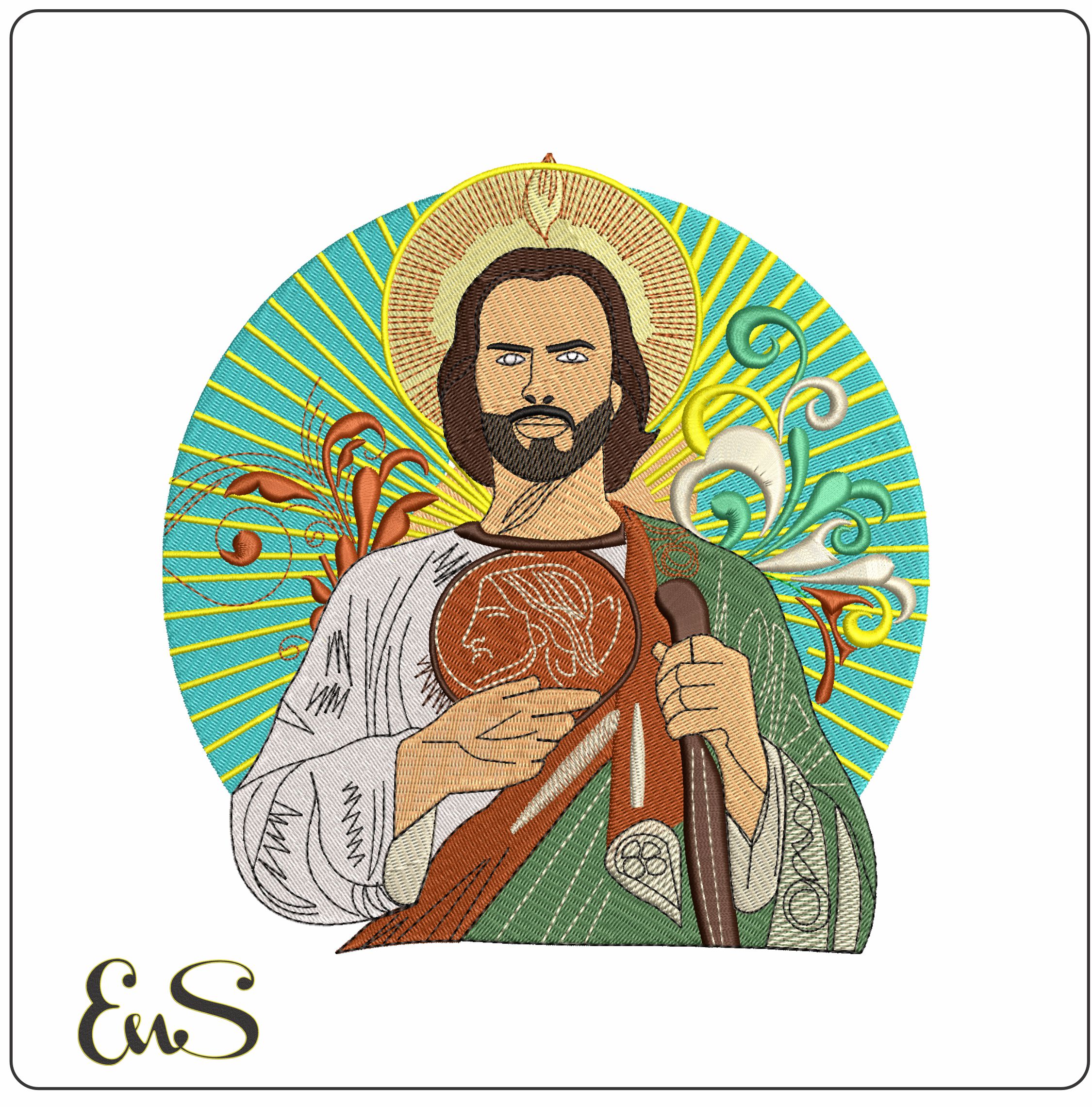 Jesus Religious - Elegant embroidery design file - instant download