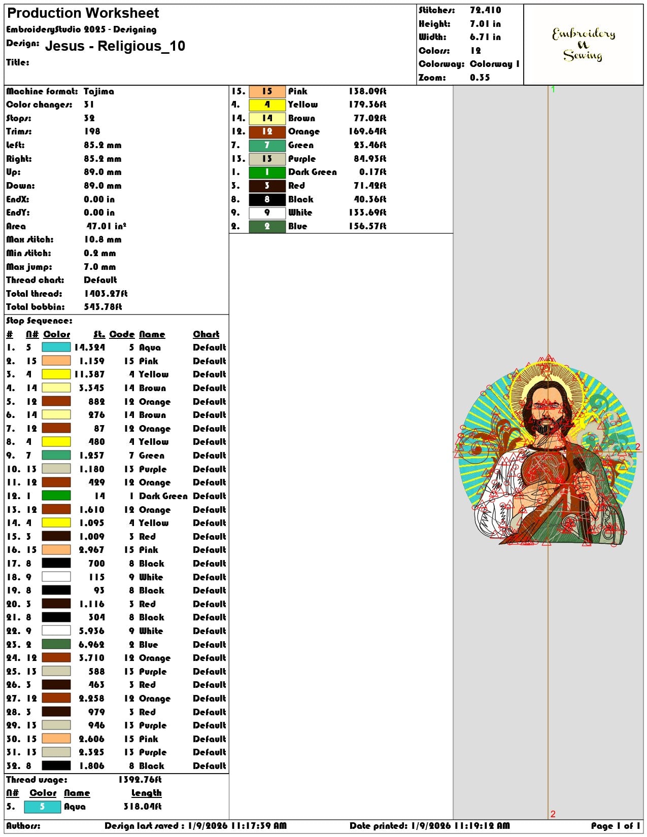 Jesus Religious - Elegant embroidery design file - instant download — view 3