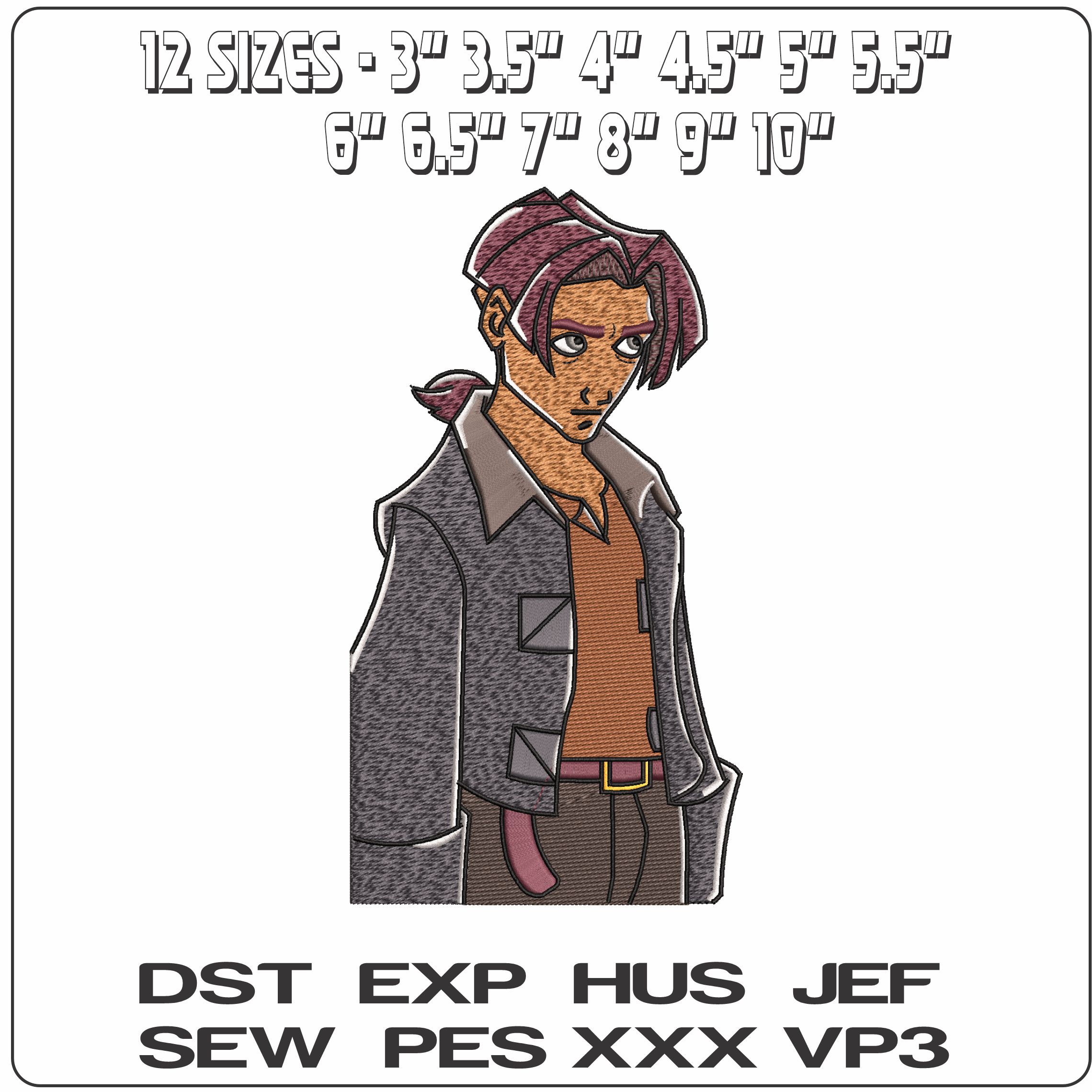 Jim Hawkins Treasure Planet Disney - Elegant embroidery design file - instant download — view 2