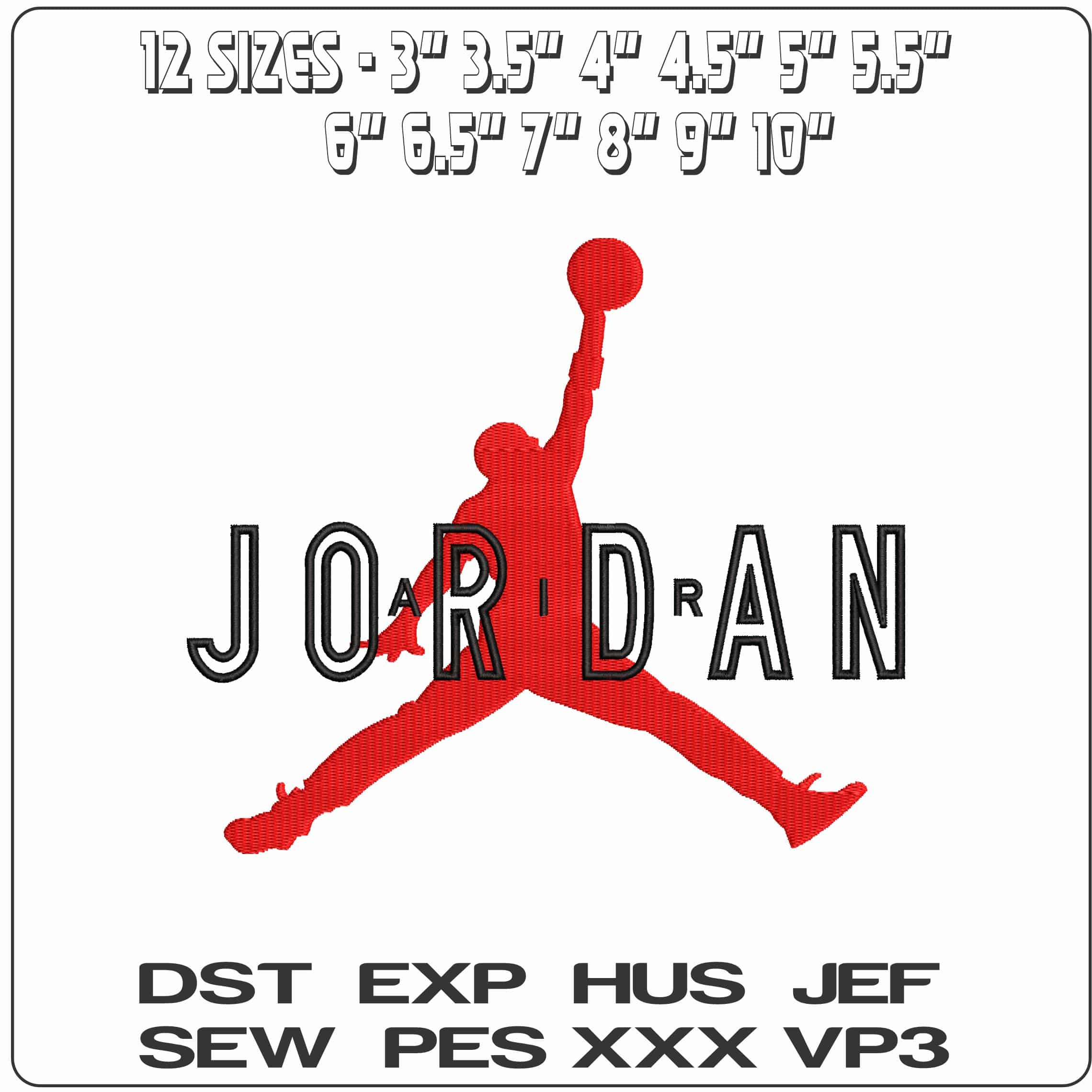 Jordan Air OG Logo - Elegant embroidery design file - instant download — view 2