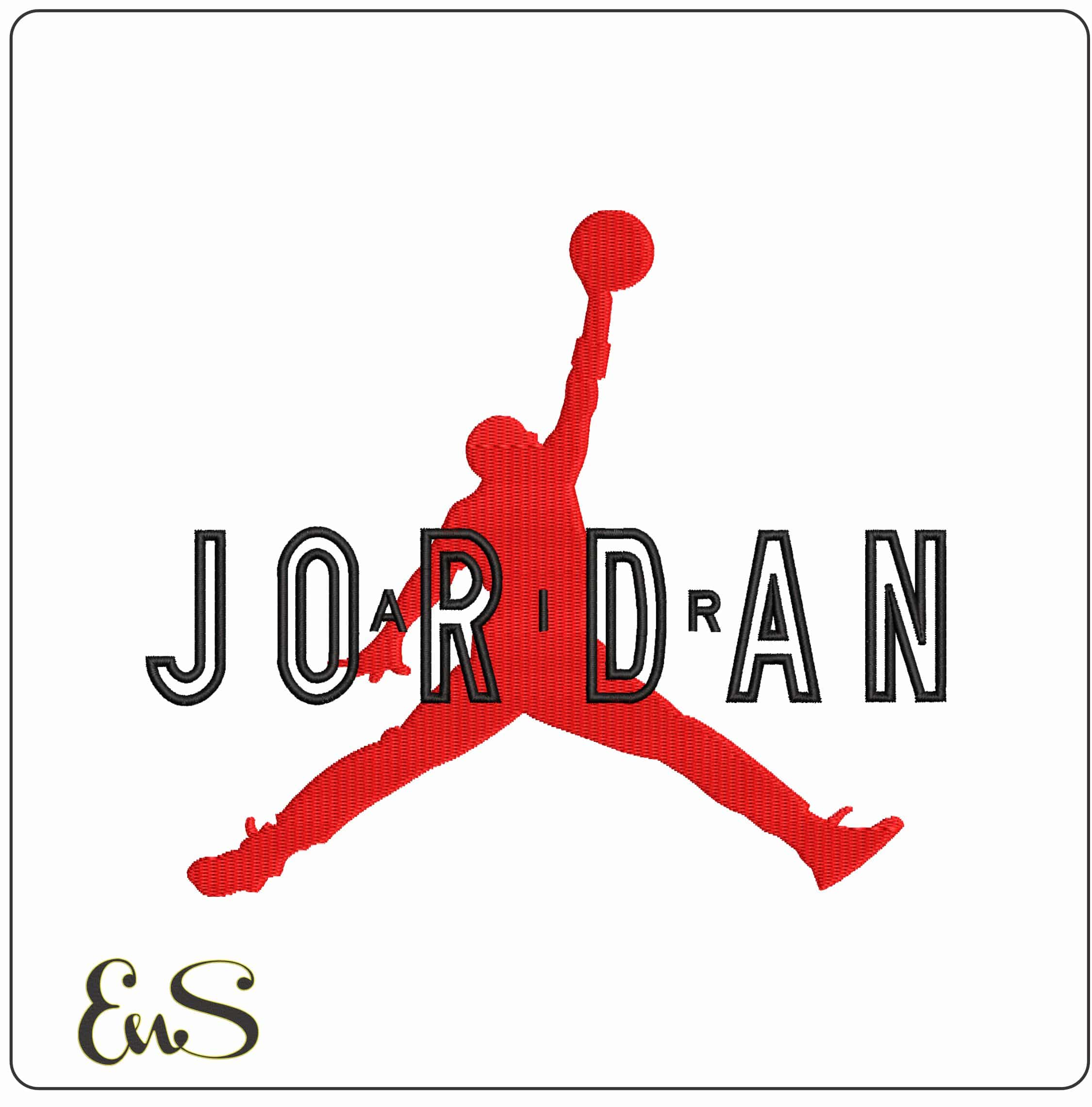 Jordan Air OG Logo - Elegant embroidery design file - instant download