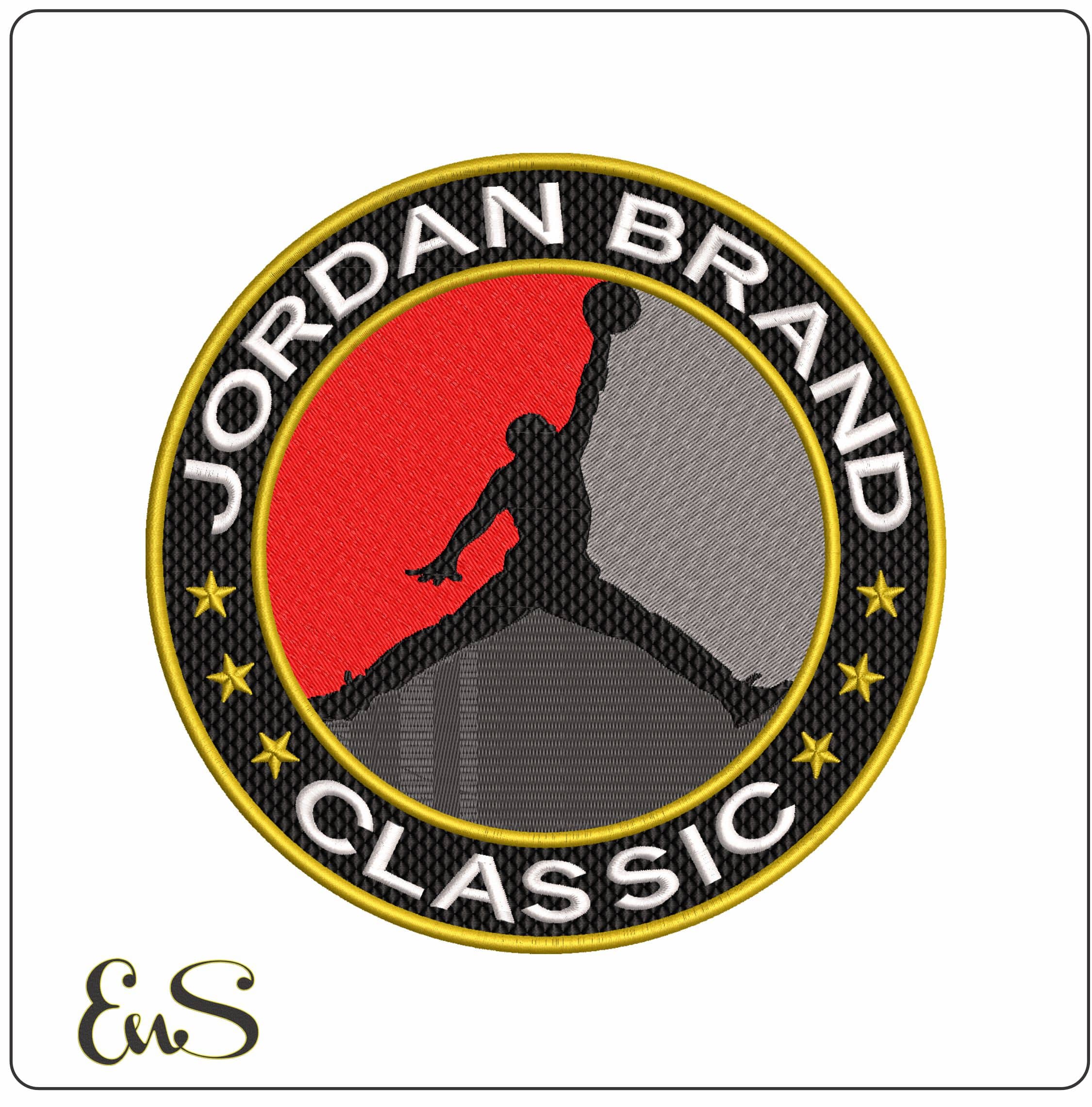 Jordan Classic Logo - Elegant embroidery design file - instant download