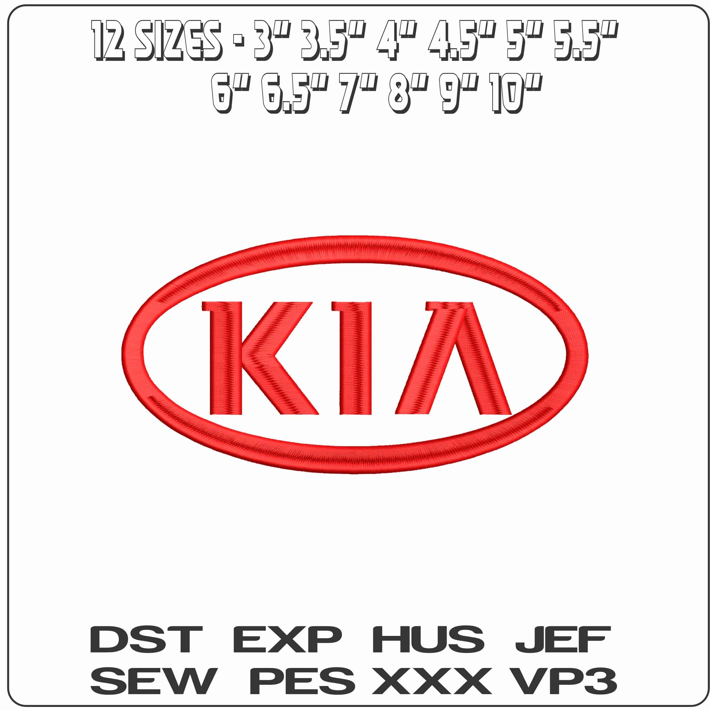 KIA  - Elegant embroidery design file - instant download — view 2