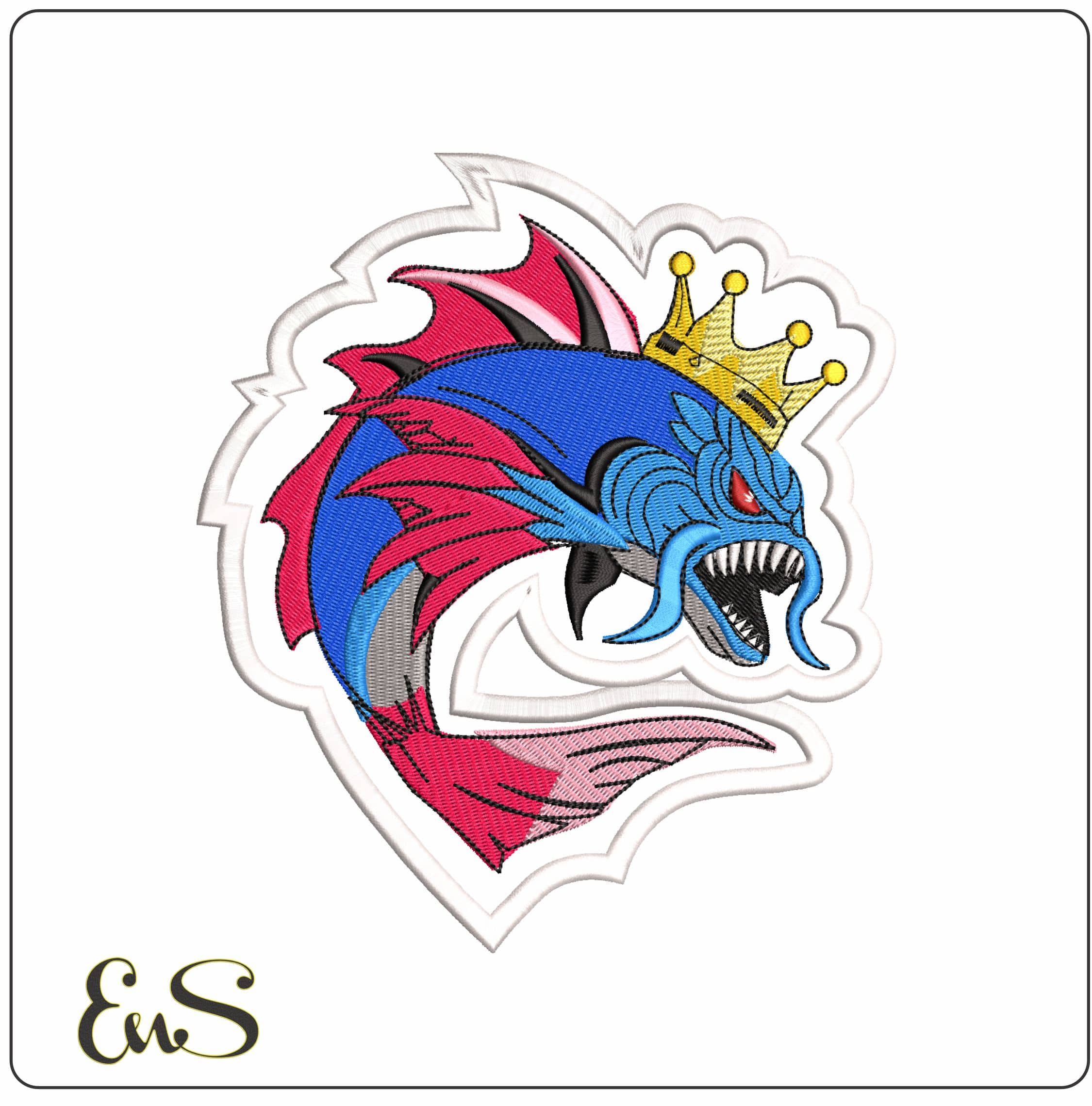 King Fish No Background  - Elegant embroidery design file - instant download