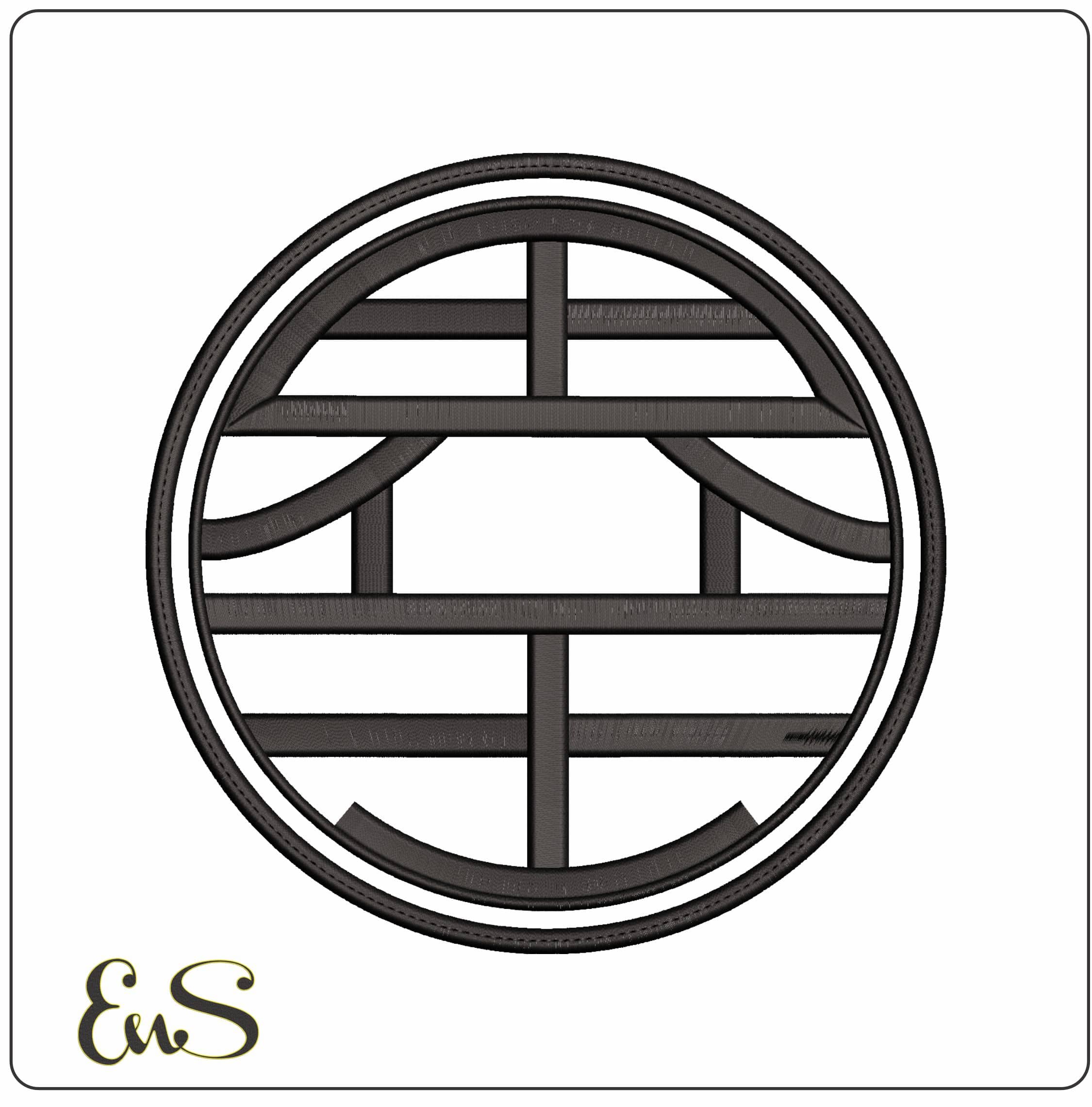 King Kaio Symbol Dragon Ball Anime  - Elegant embroidery design file - instant download