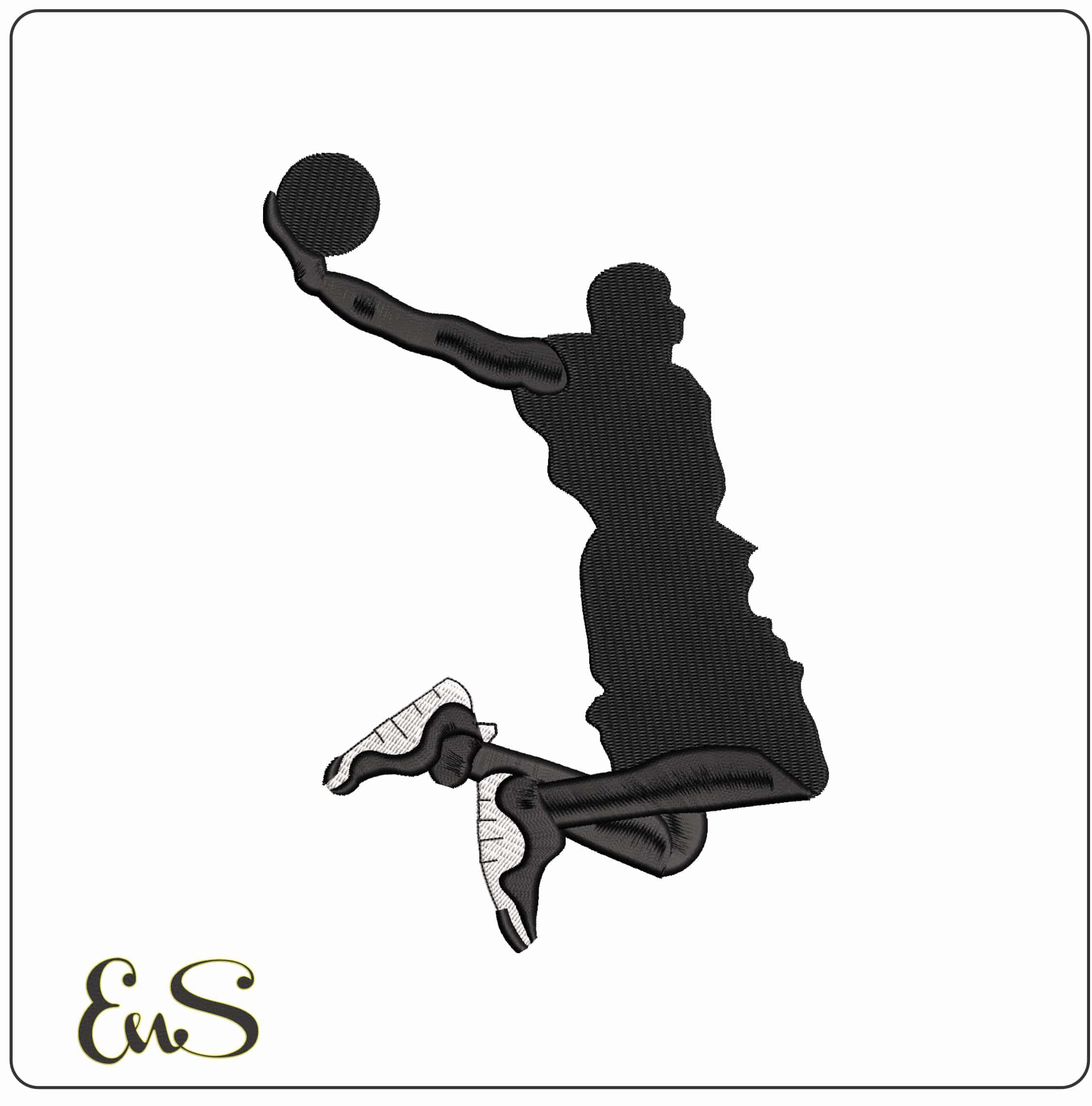 King Lebron James Dunk  - Elegant embroidery design file - instant download