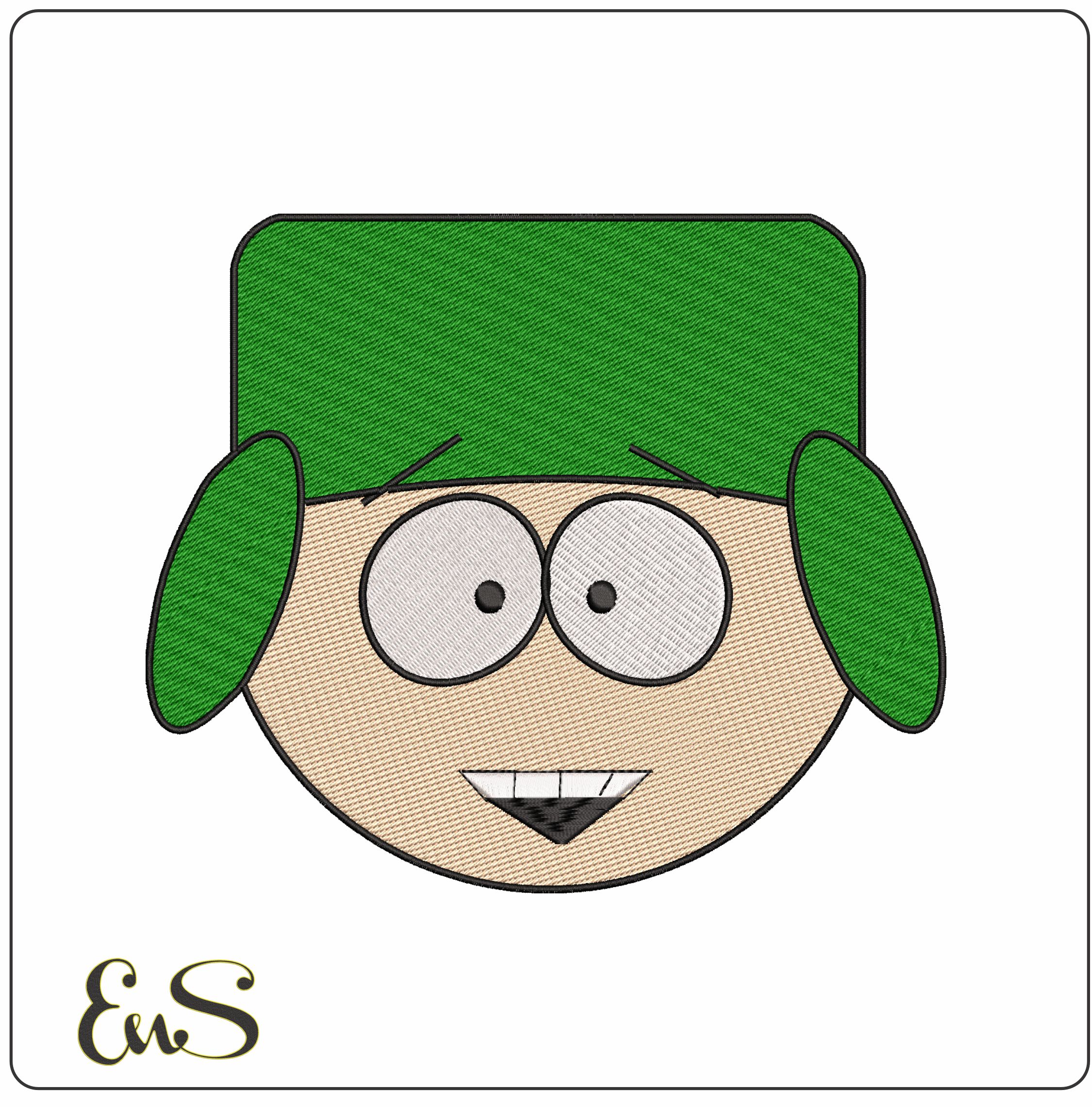 Kyle Broflovski South Park  - Elegant embroidery design file - instant download
