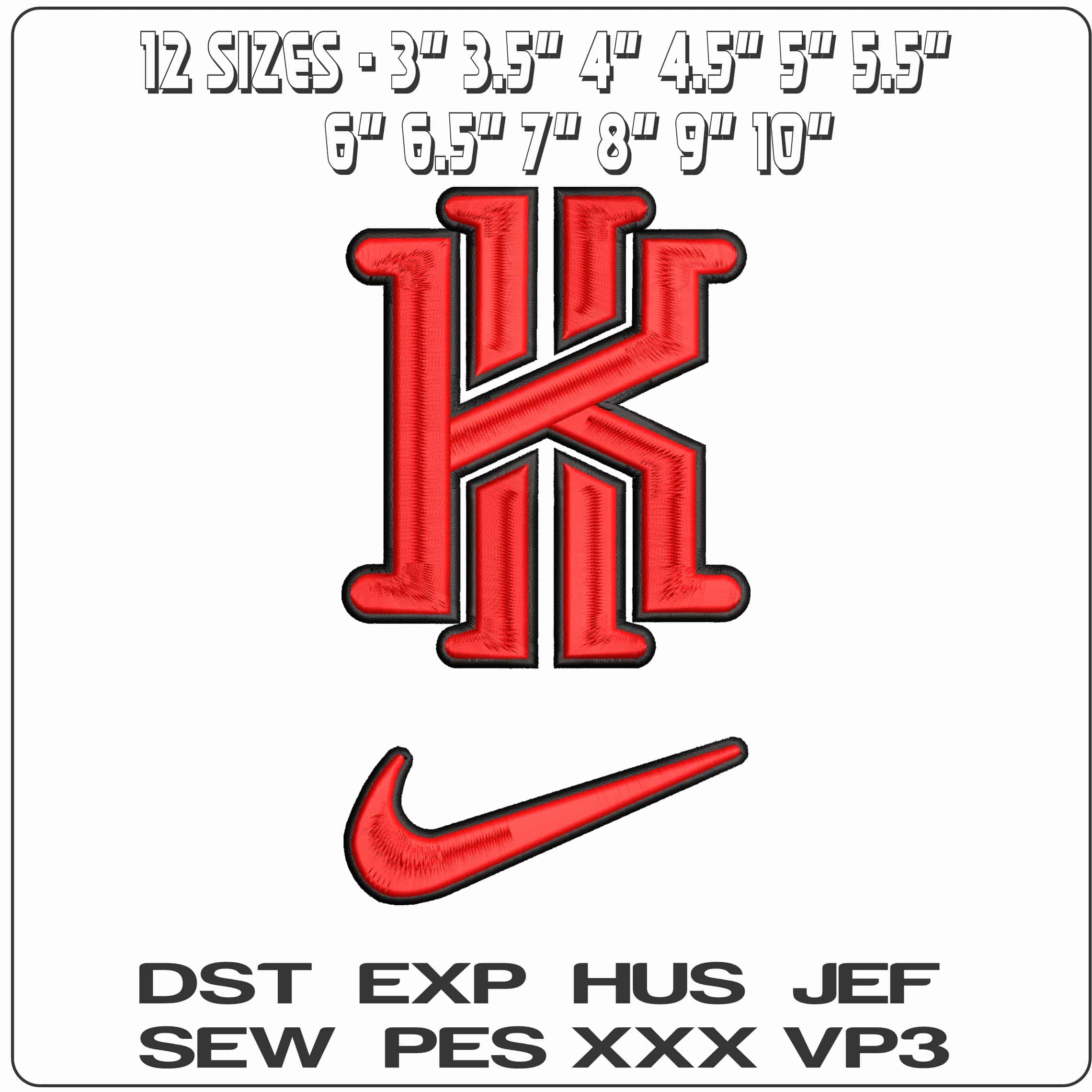 Kyrie Irving Boston Celtics NBA  - Elegant embroidery design file - instant download — view 2