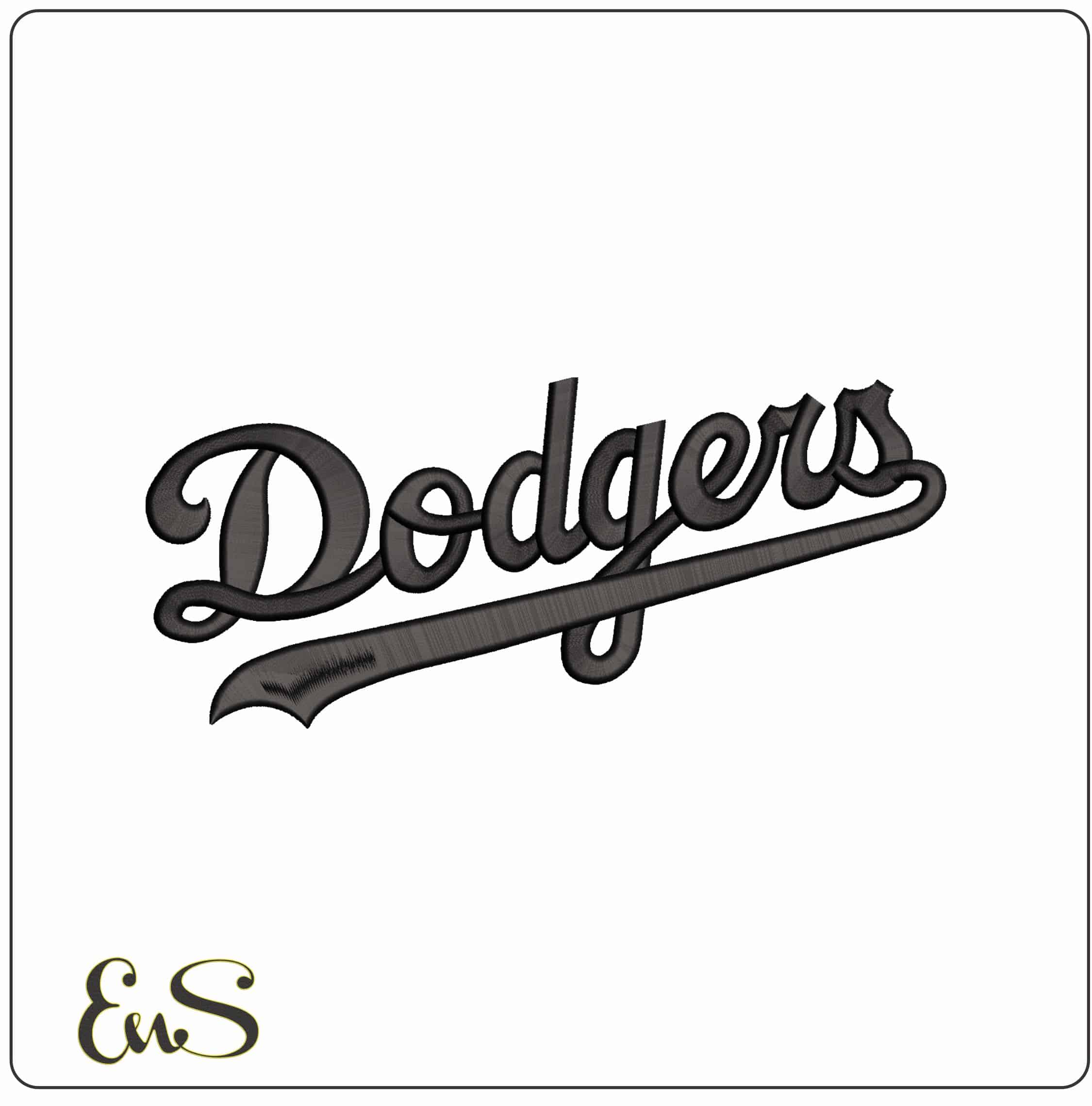 LA Dodgers 3d  - Elegant embroidery design file - instant download