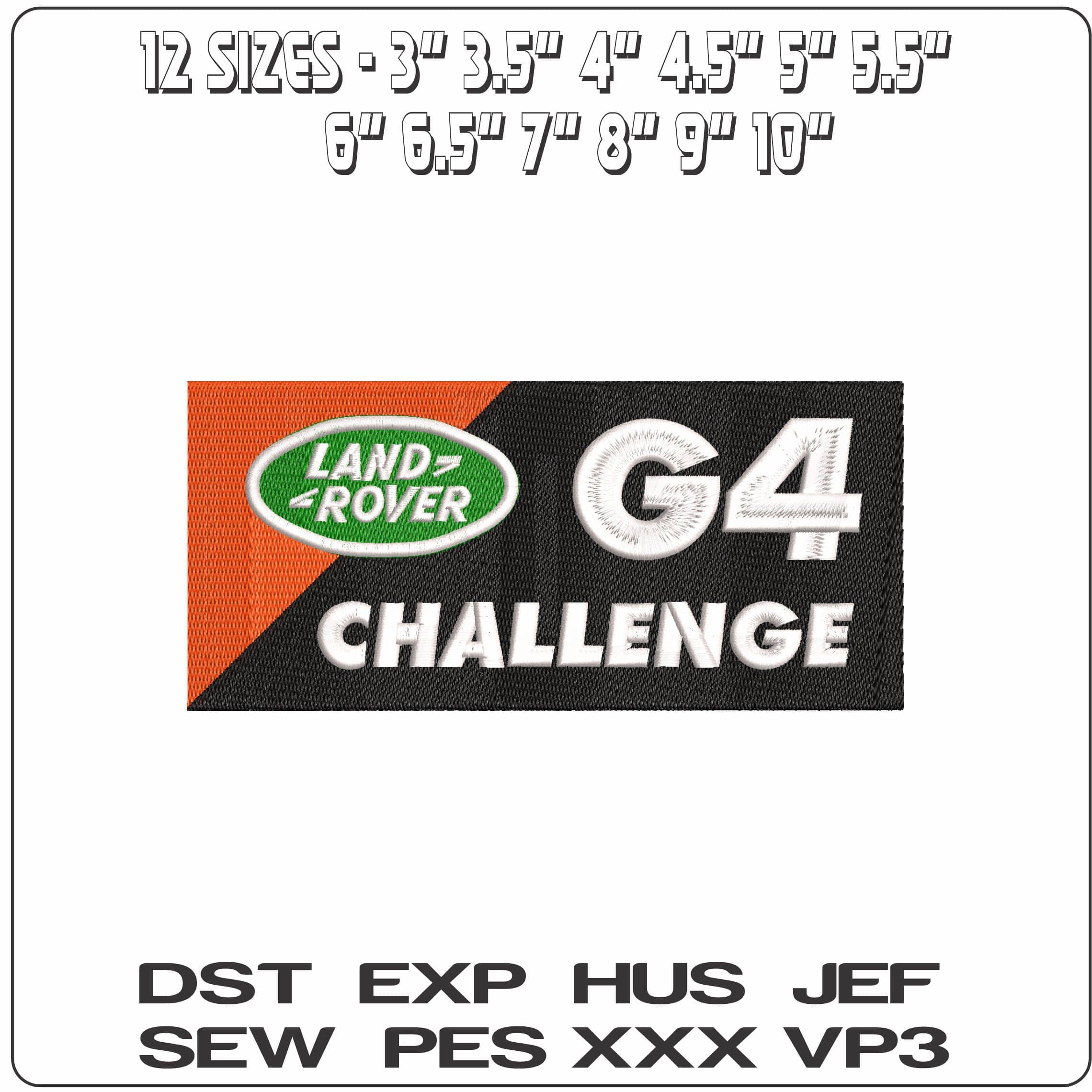 Land Rover G4 Challenge  - Elegant embroidery design file - instant download — view 2