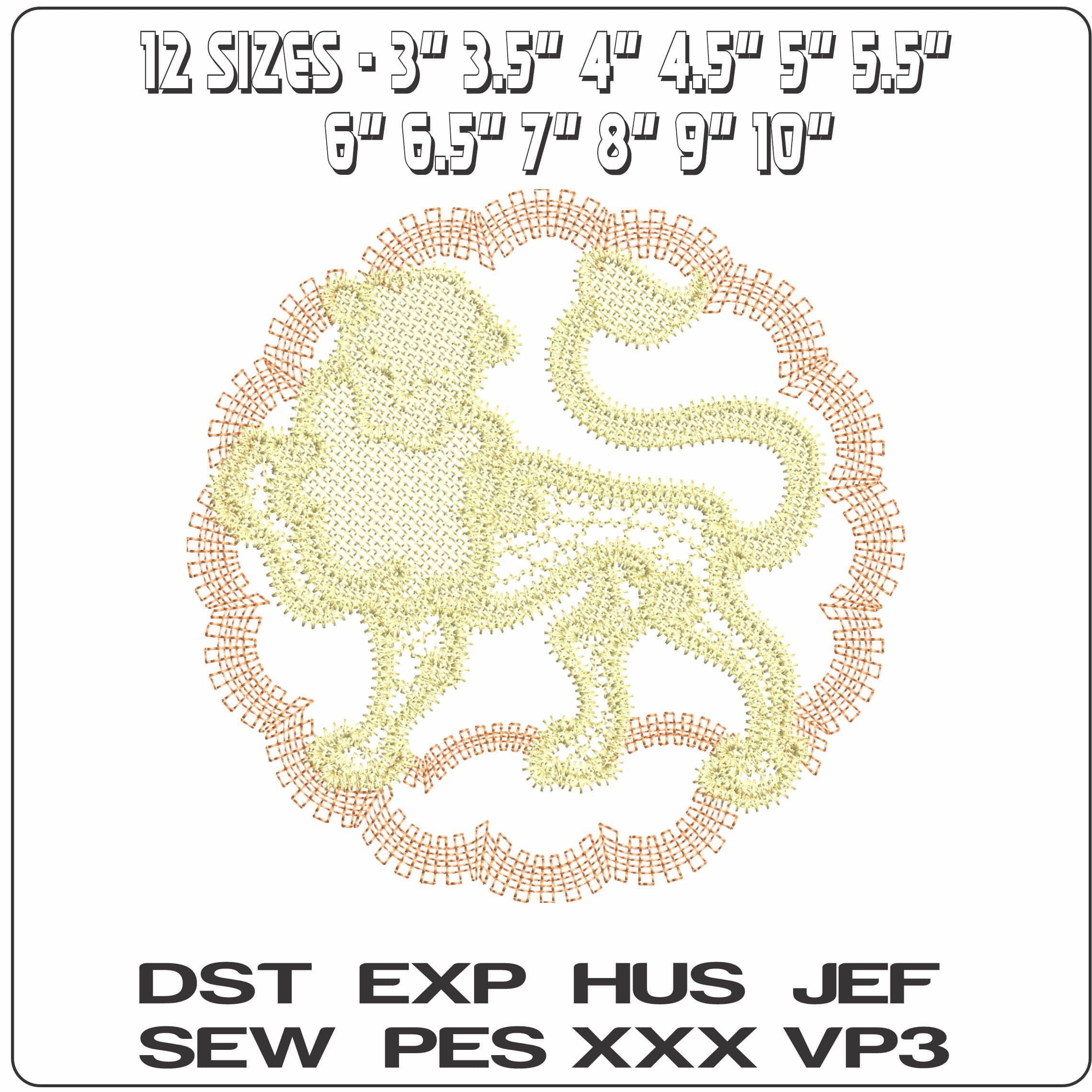 Leo L  - Elegant embroidery design file - instant download — view 2