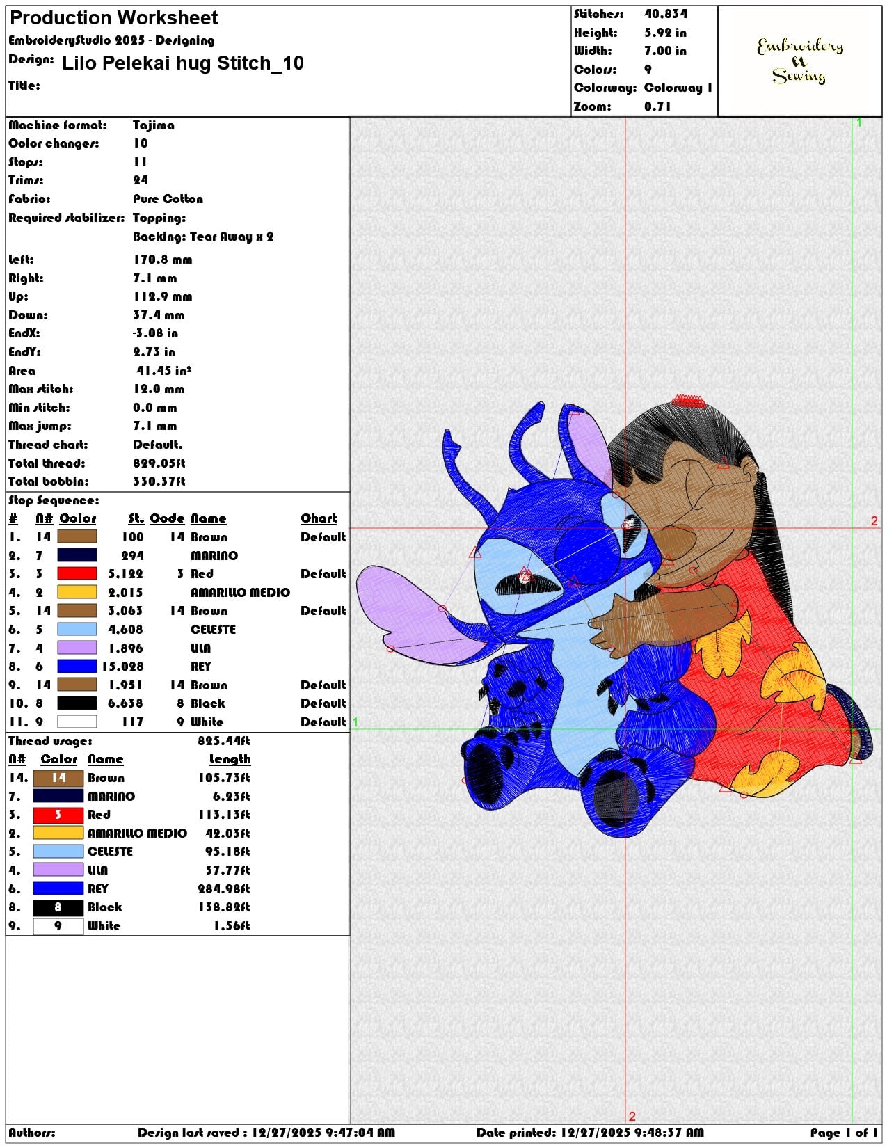 Lilo Pelekai hug Stitch  - Elegant embroidery design file - instant download — view 3