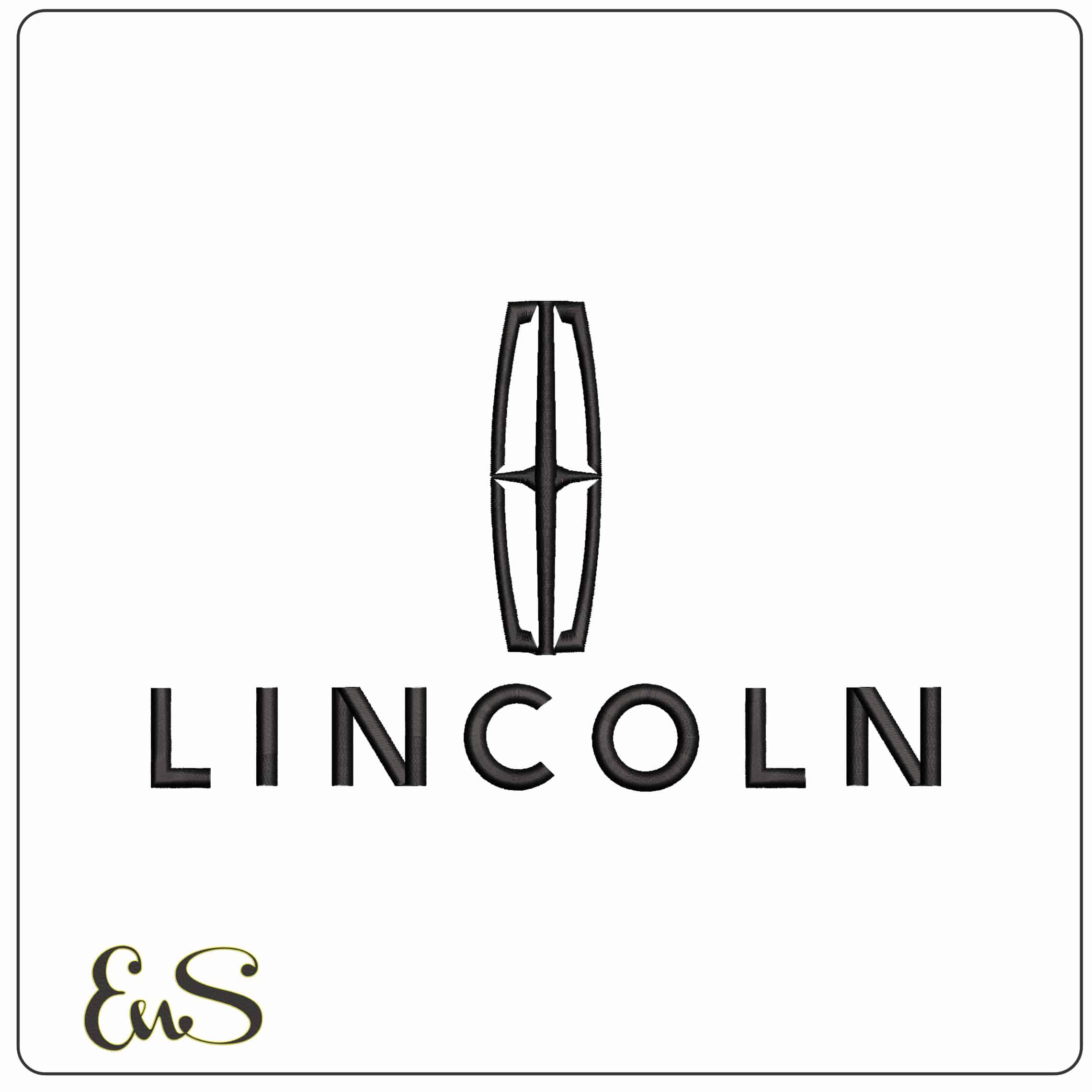 Lincoln Logo  - Elegant embroidery design file - instant download