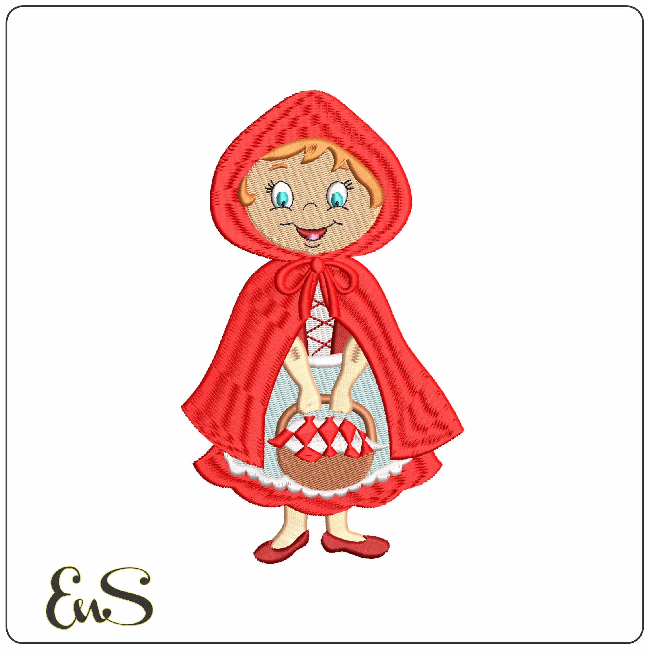 Little Red Riding Hood  - Elegant embroidery design file - instant download