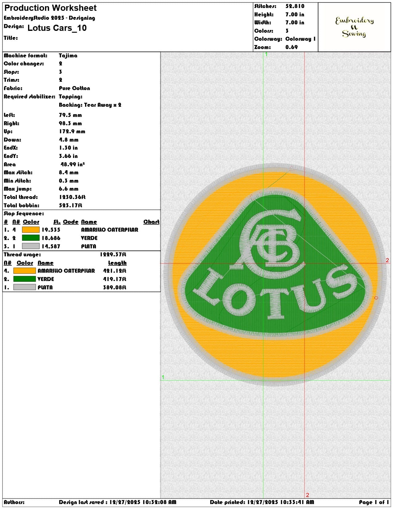 Lotus Cars  - Elegant embroidery design file - instant download — view 3