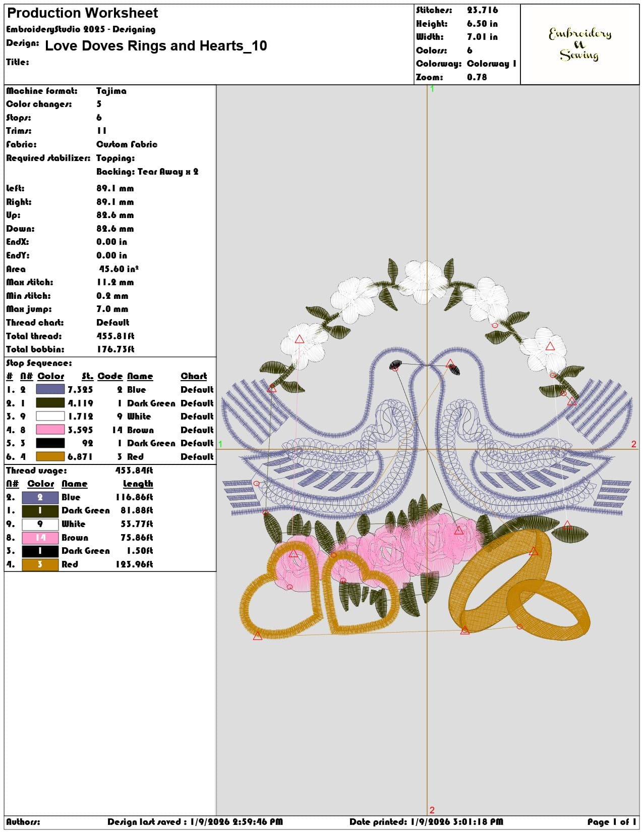 Love Doves Rings and Hearts  - Elegant embroidery design file - instant download — view 3