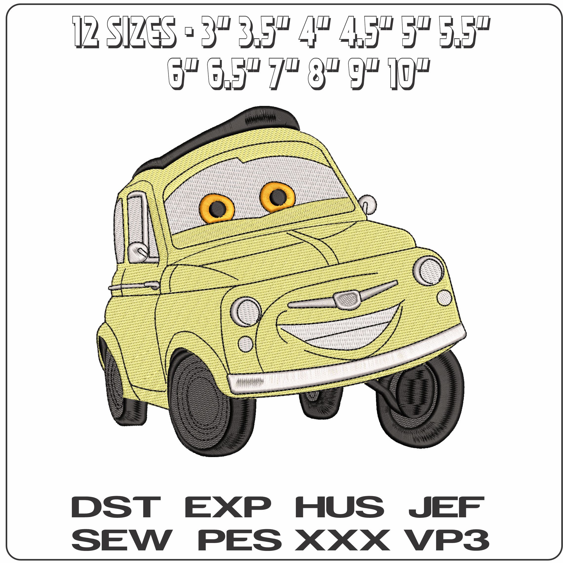 Luigi Cars  - Elegant embroidery design file - instant download — view 2