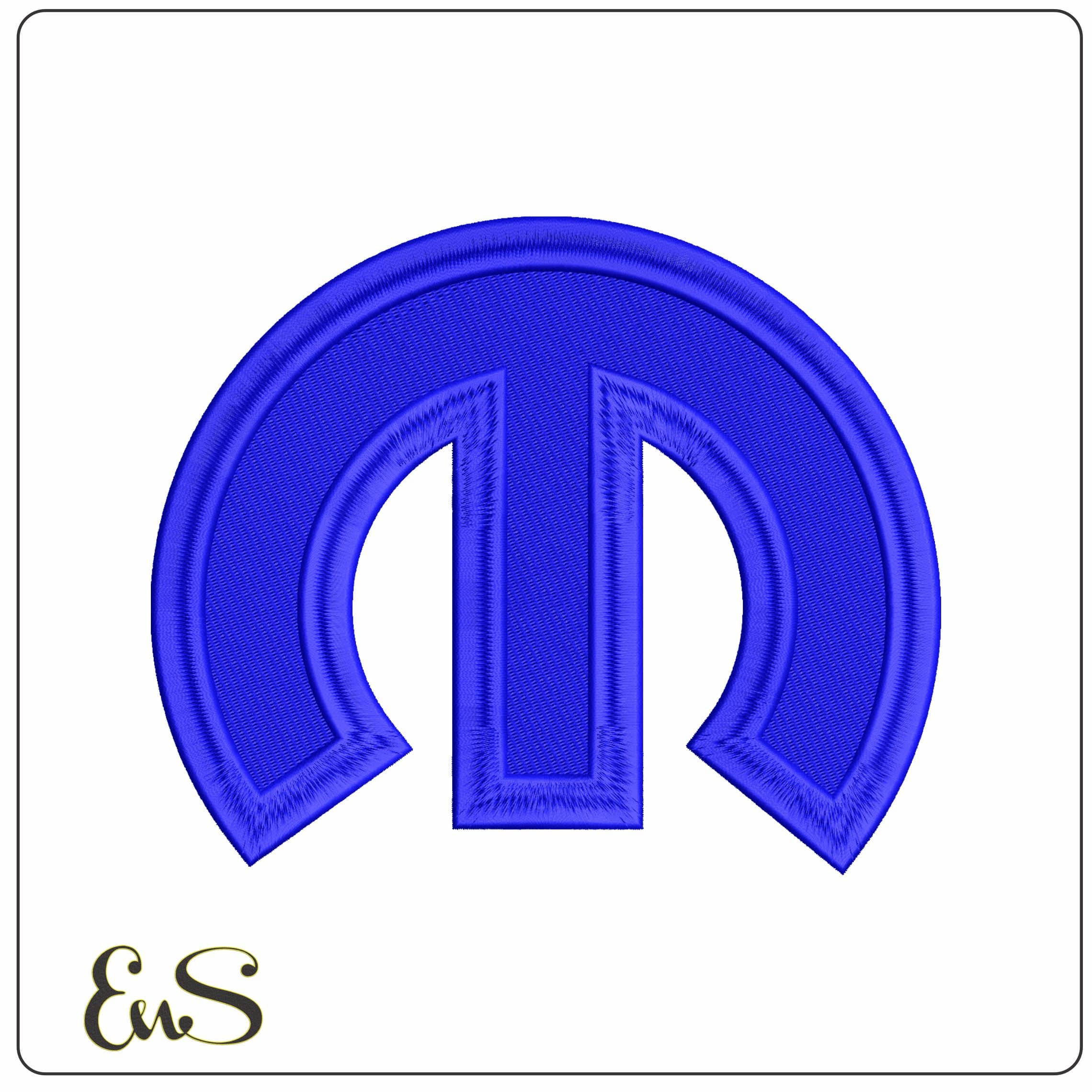 M MOPAR  - Elegant embroidery design file - instant download