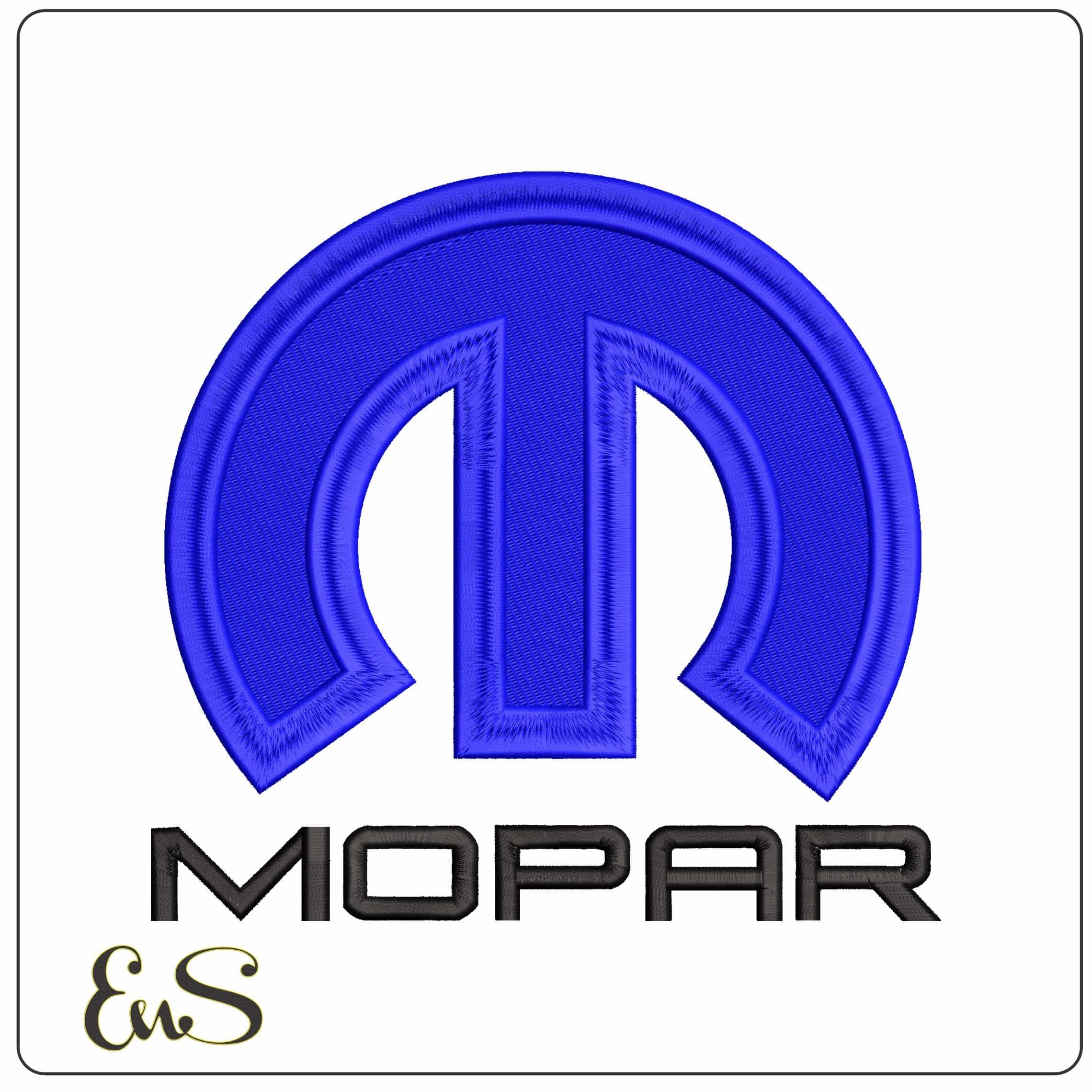M MOPAR with Name  - Elegant embroidery design file - instant download