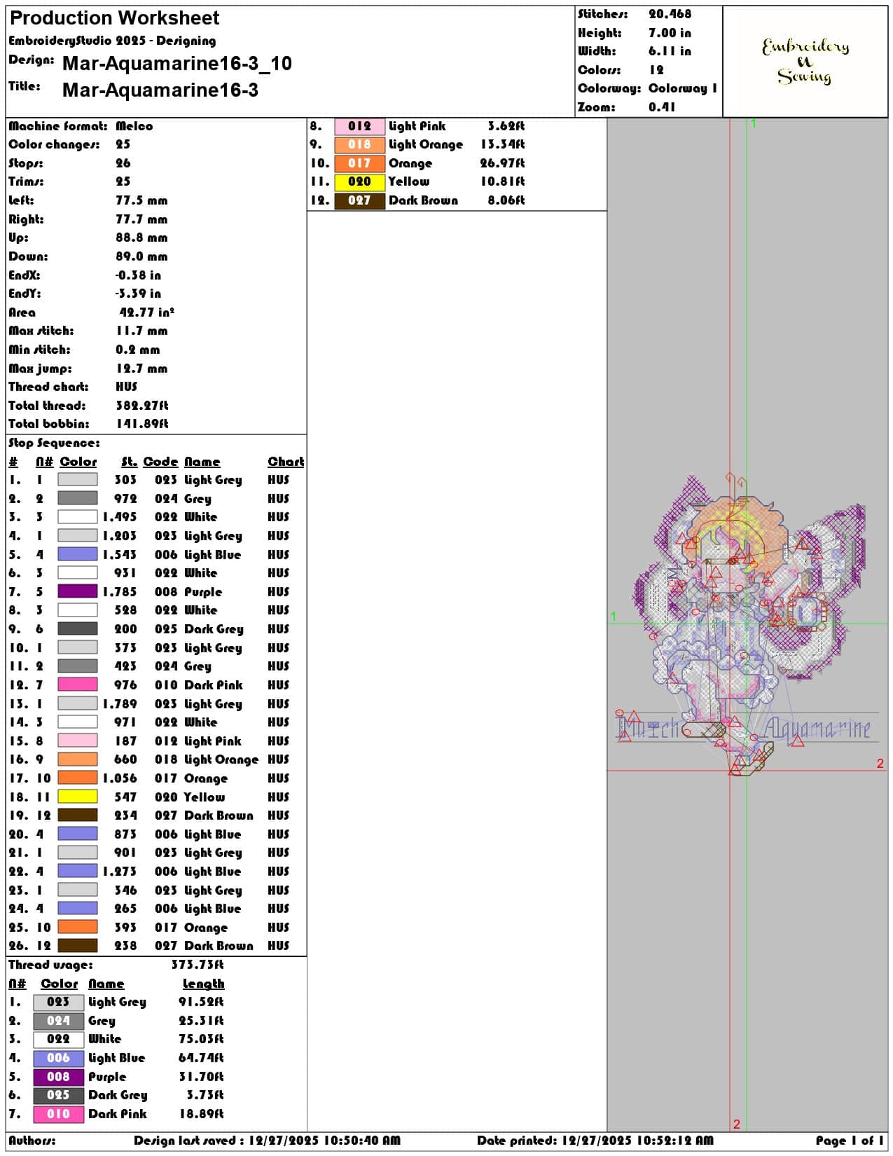 Mar Aquamarine16 3  - Elegant embroidery design file - instant download — view 3