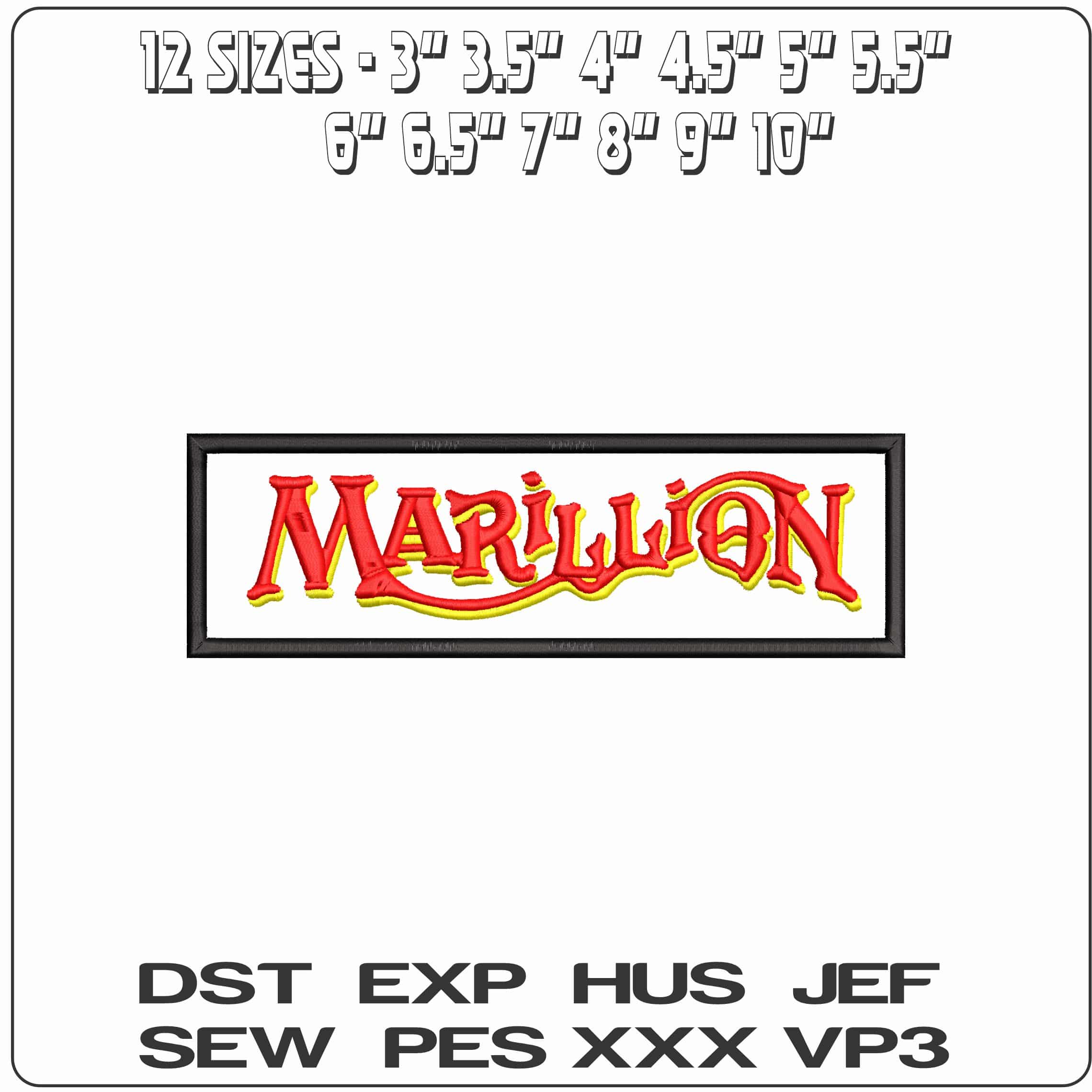 Marillion Rock Band Music  - Elegant embroidery design file - instant download — view 2