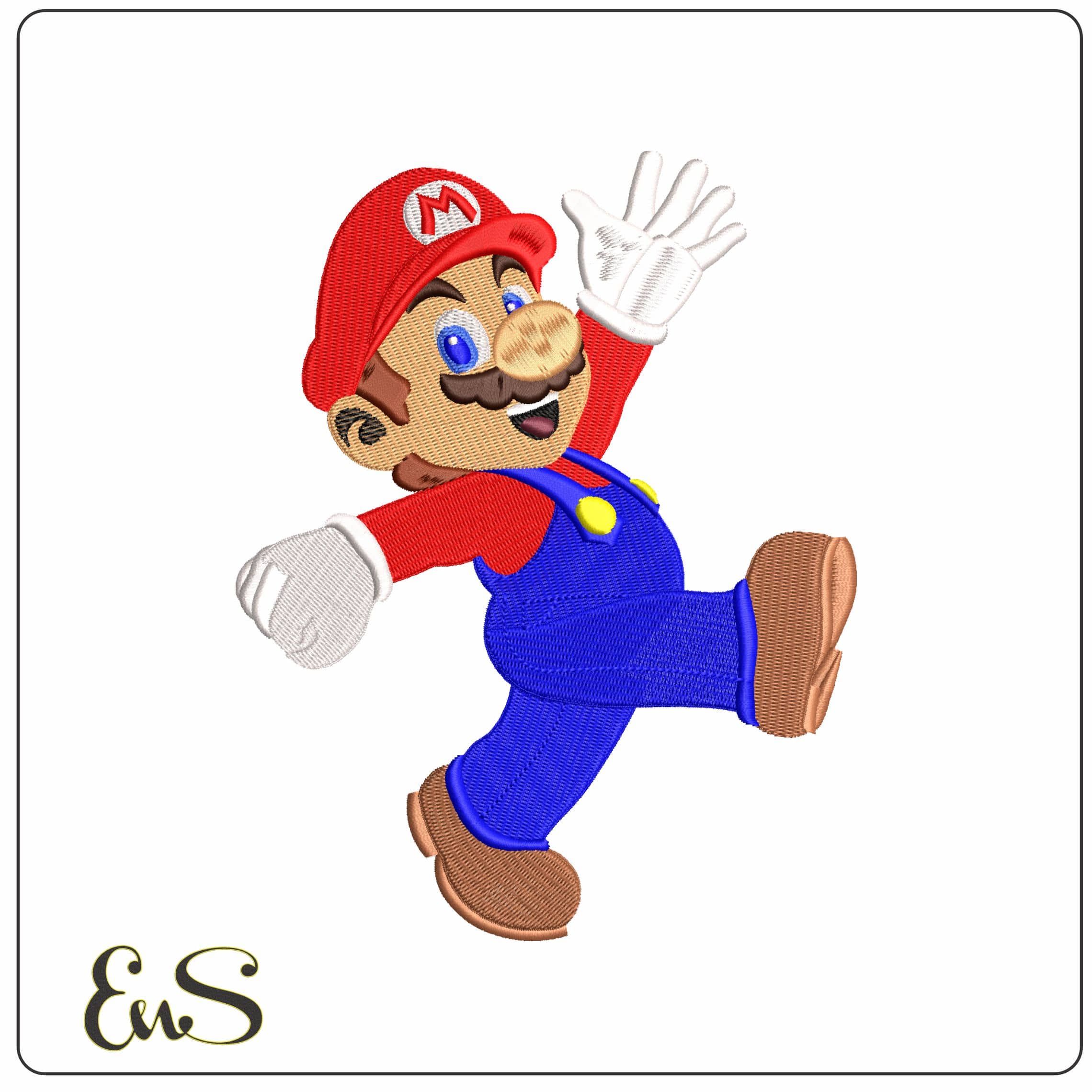 Mario Bros Marching Super Mario  - Elegant embroidery design file - instant download