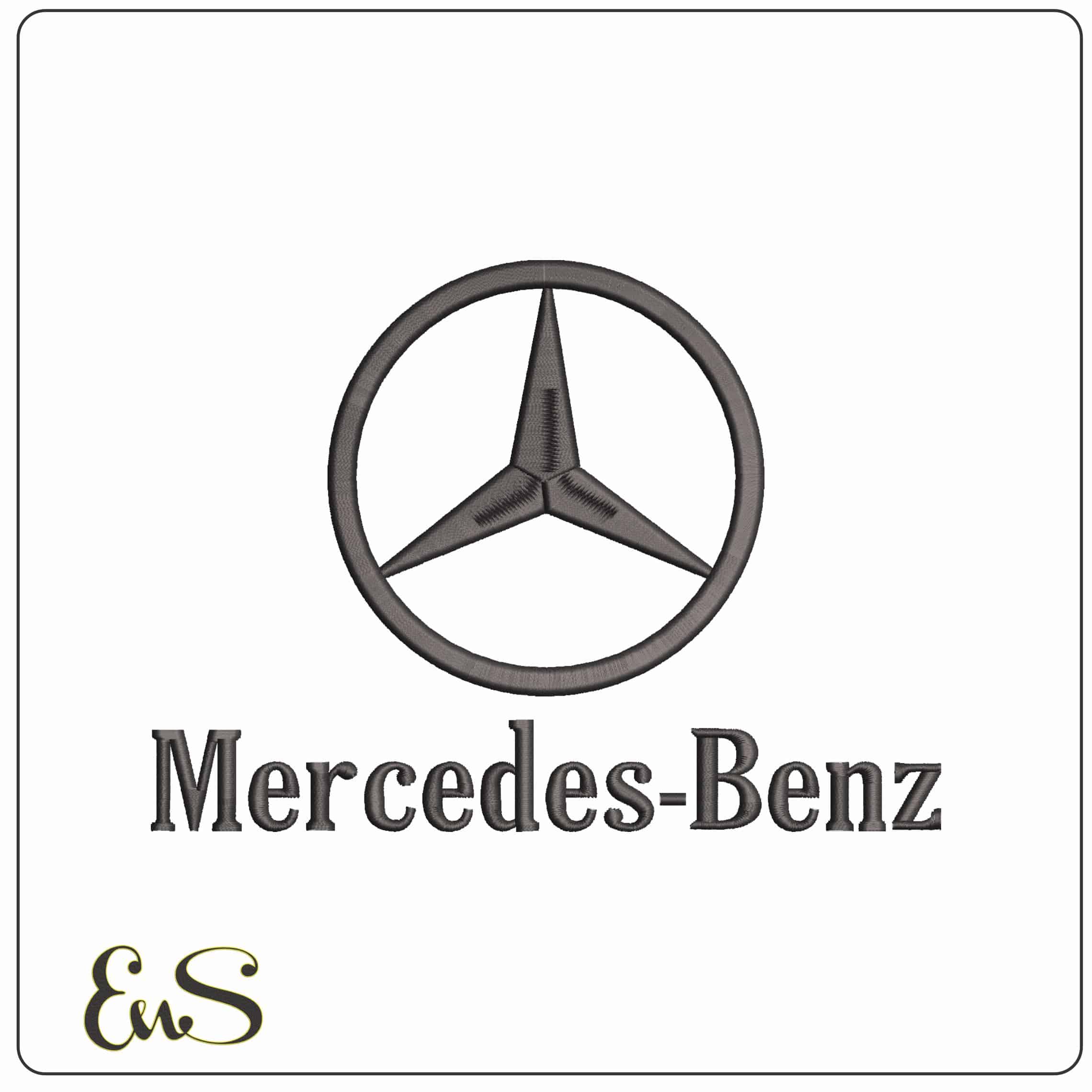 Mercedes Benz Basic  - Elegant embroidery design file - instant download