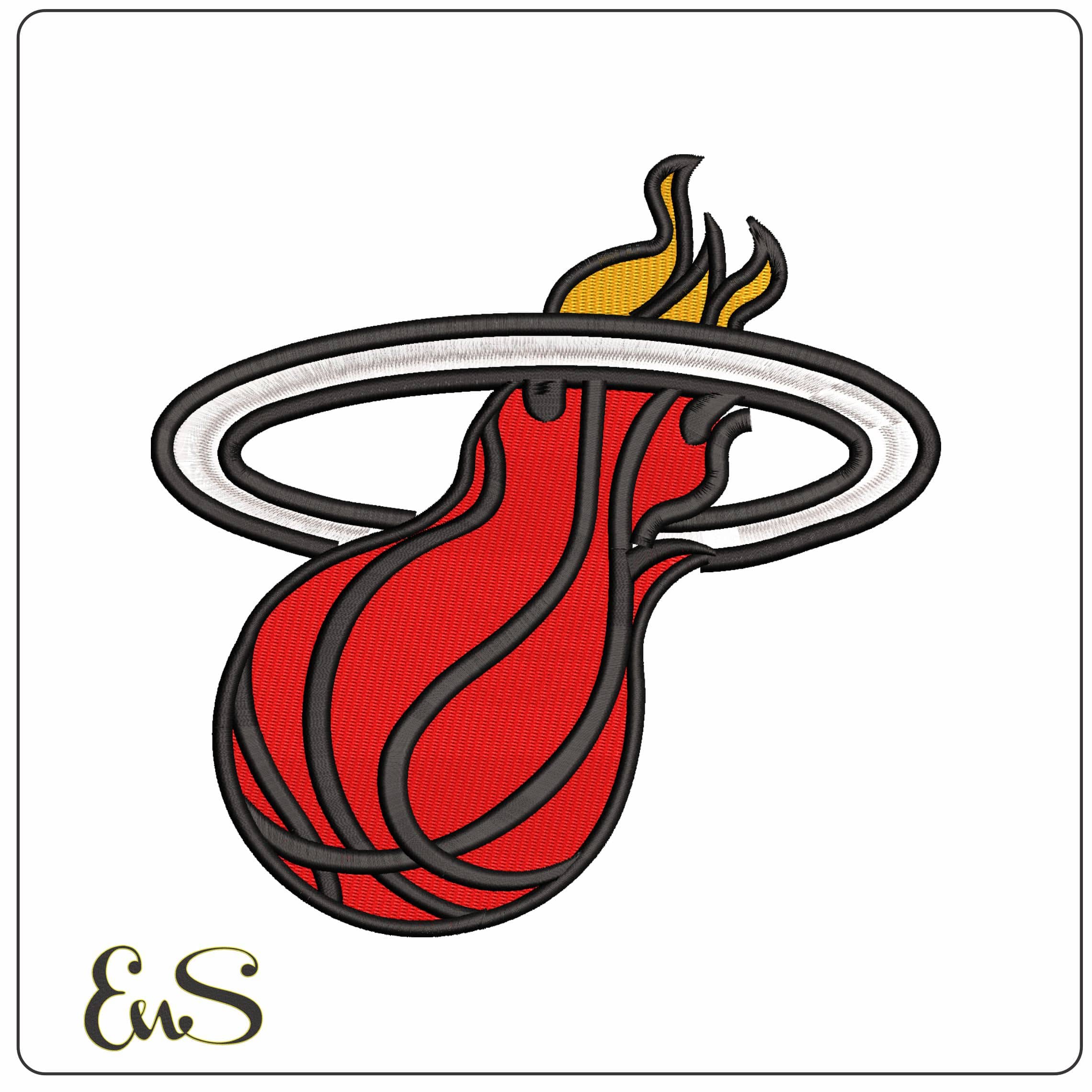 Miami Heat Logo  - Elegant embroidery design file - instant download
