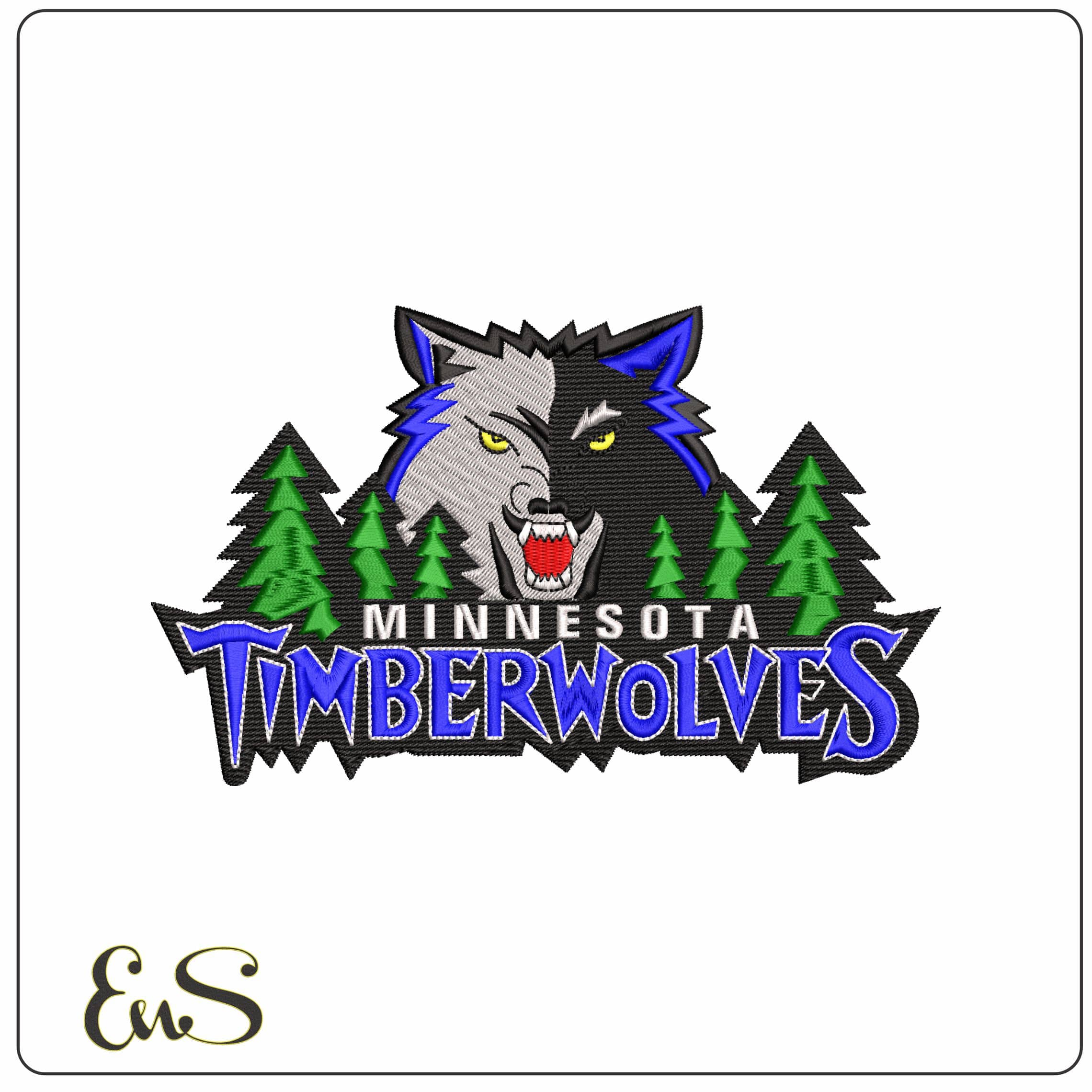 Minnesota Timberwolves  - Elegant embroidery design file - instant download