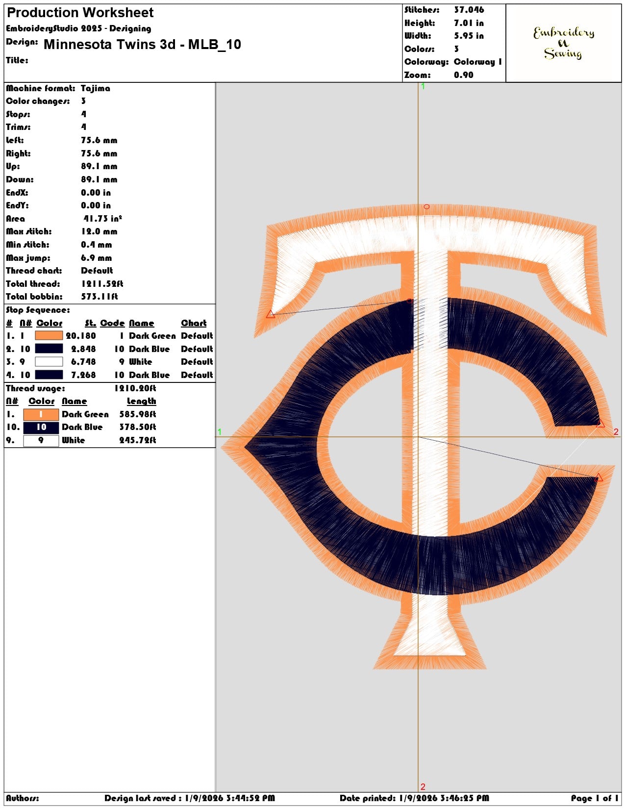Minnesota Twins 3d MLB  - Elegant embroidery design file - instant download — view 3