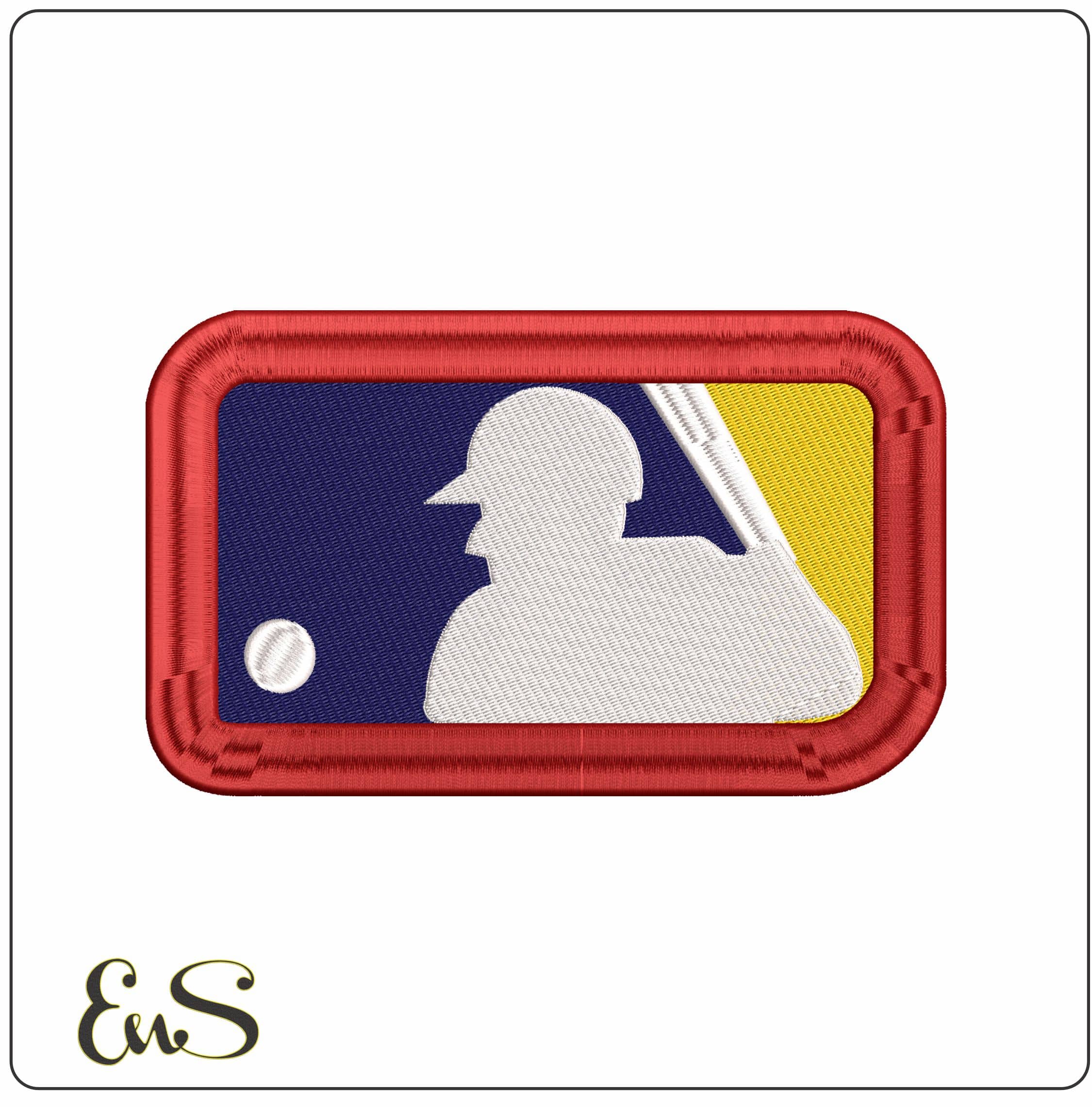 MLB Logo 3d  - Elegant embroidery design file - instant download