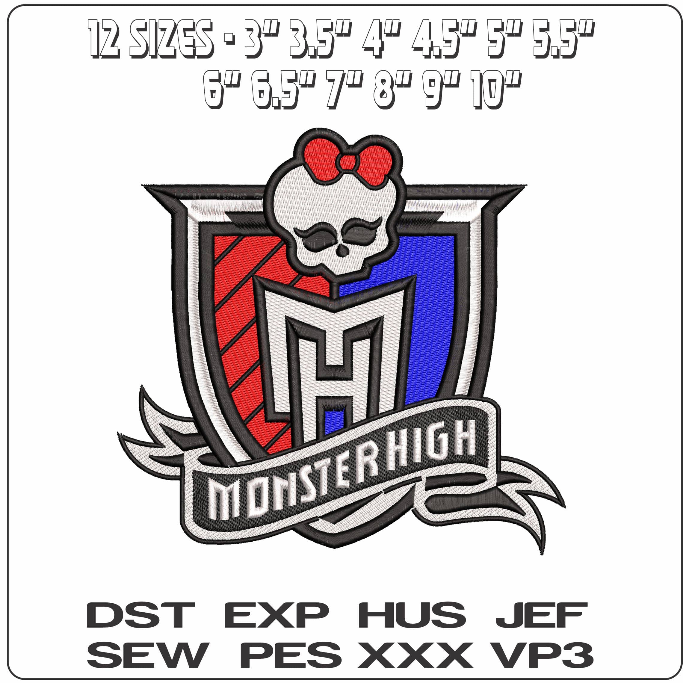 Monster High Logo TV  - Elegant embroidery design file - instant download — view 2