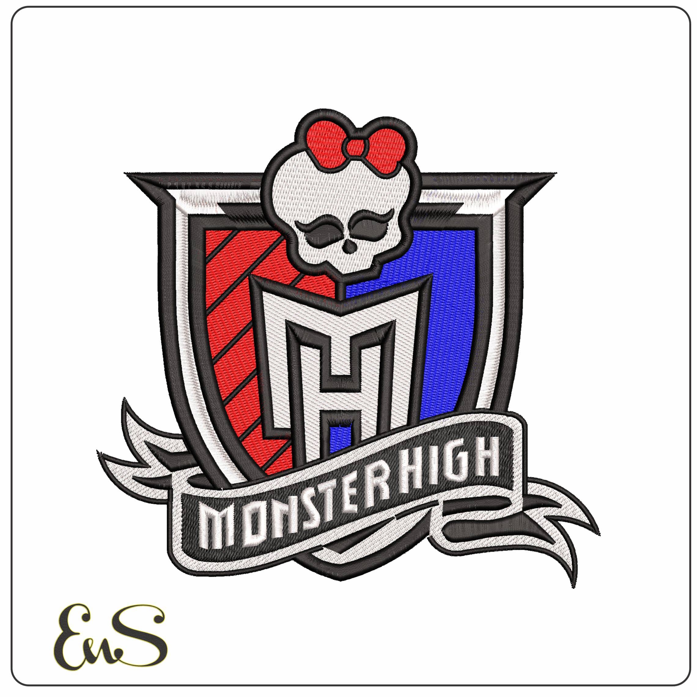 Monster High Logo TV  - Elegant embroidery design file - instant download