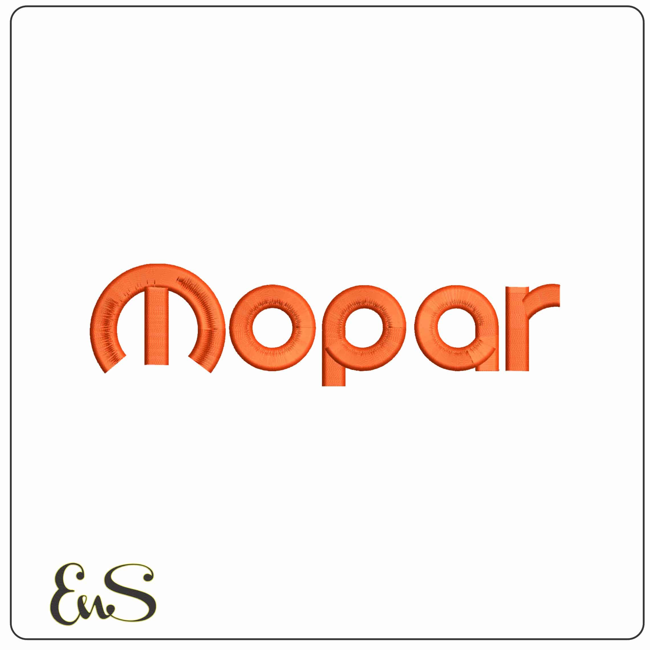 MOPAR Name  - Elegant embroidery design file - instant download