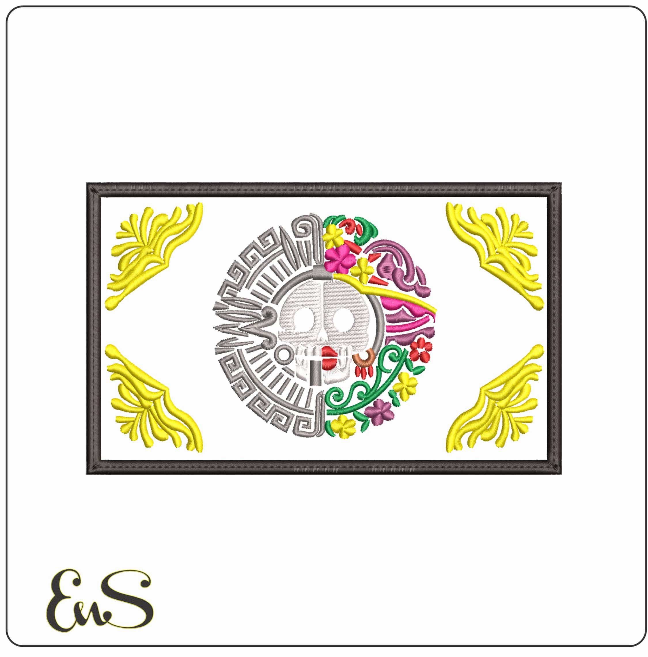 Mrs and Mr Sugar Skulls  - Elegant embroidery design file - instant download
