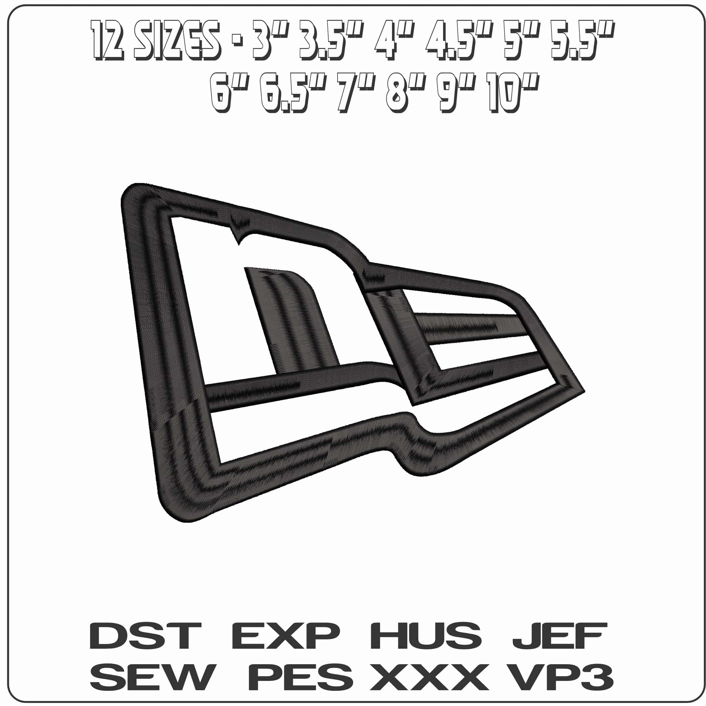 New Era NE 3d  - Elegant embroidery design file - instant download — view 2