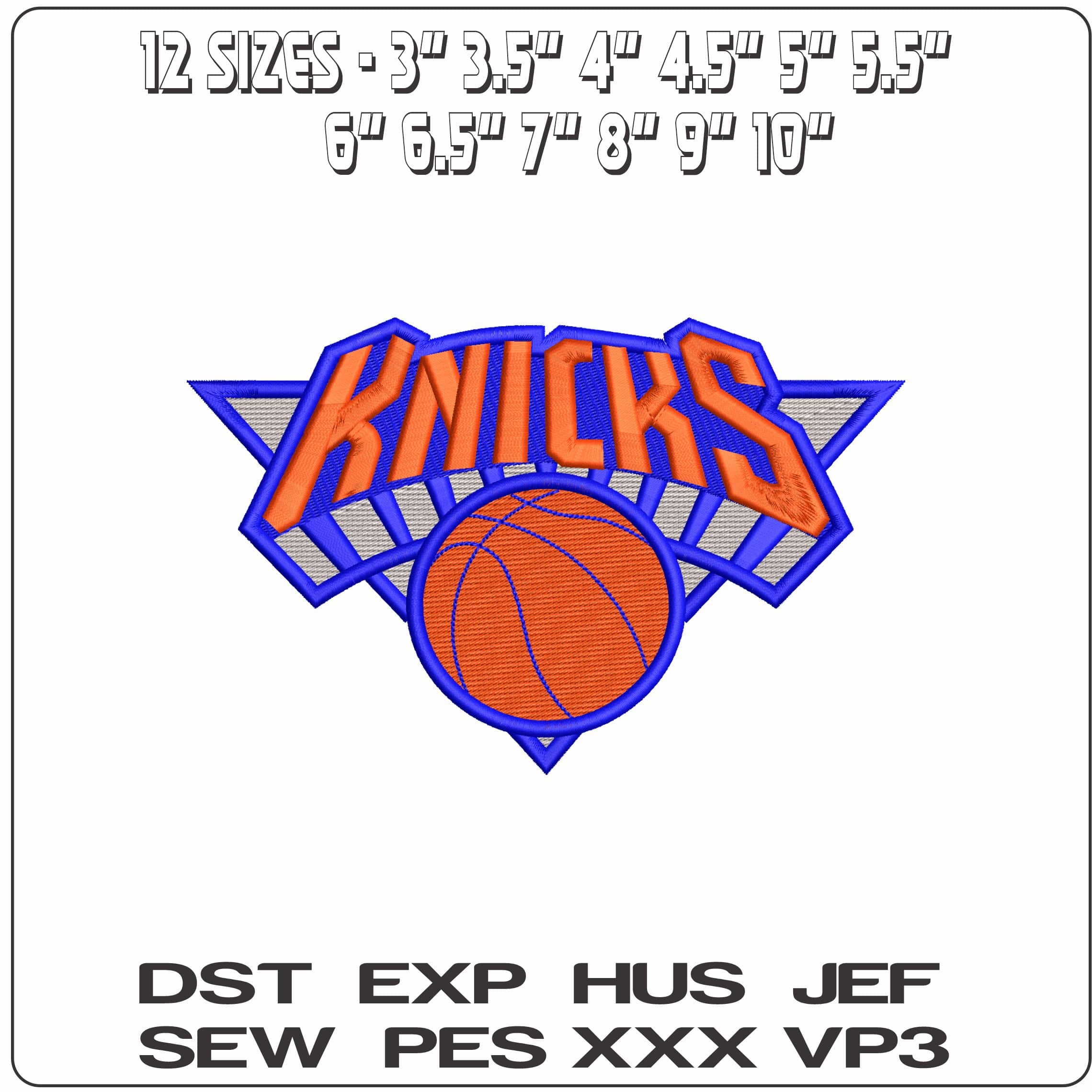 New York Knicks  - Elegant embroidery design file - instant download — view 2
