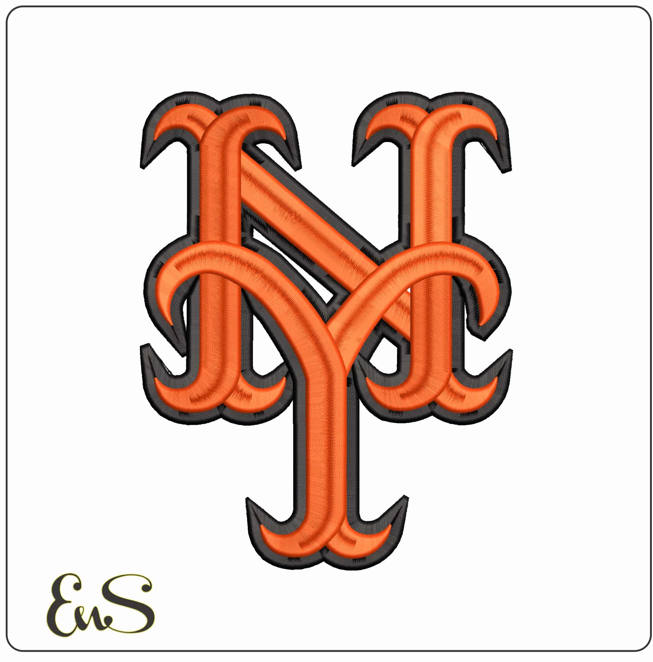 New York Mets2 3d  - Elegant embroidery design file - instant download