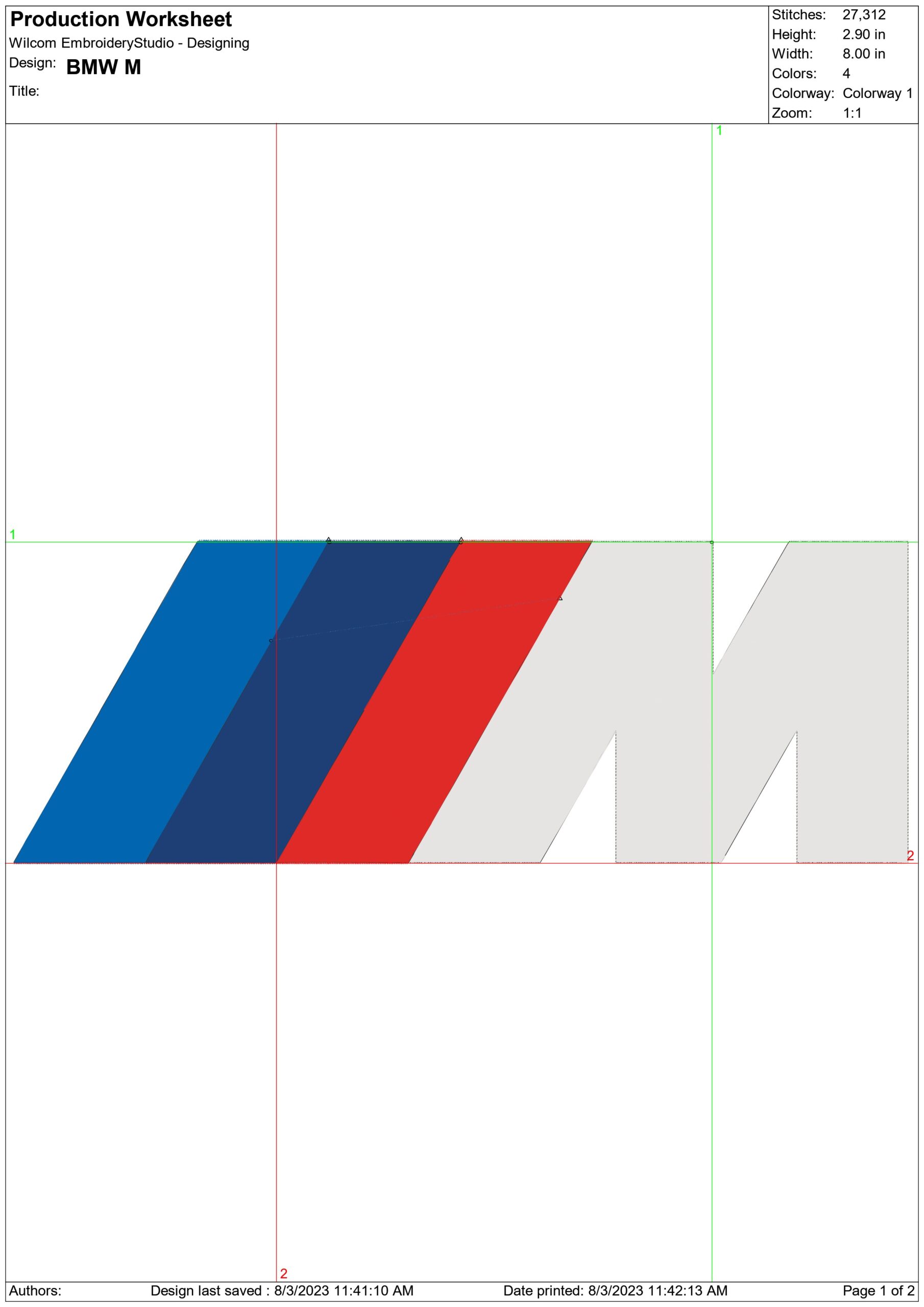 BMW M Sports Logo (Silver M) — view 3