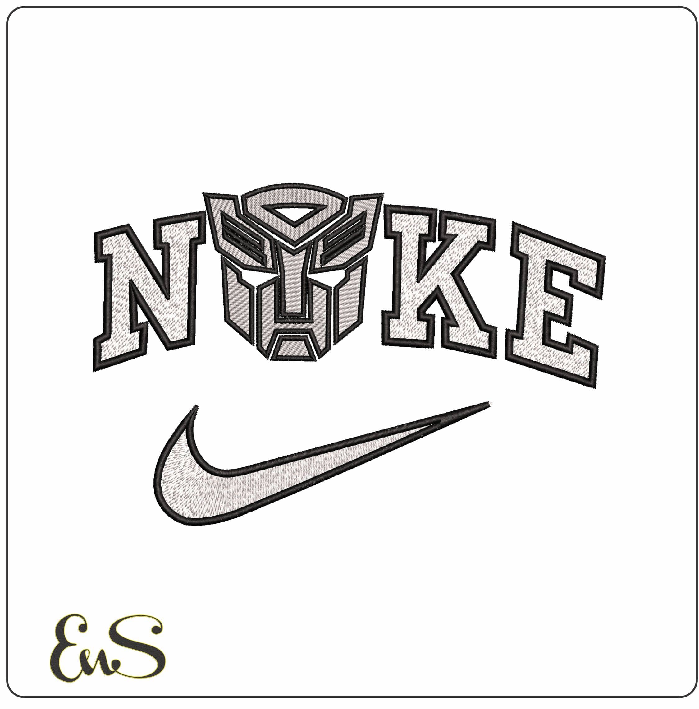 Nike Autobots Logo Transformers  - Elegant embroidery design file - instant download
