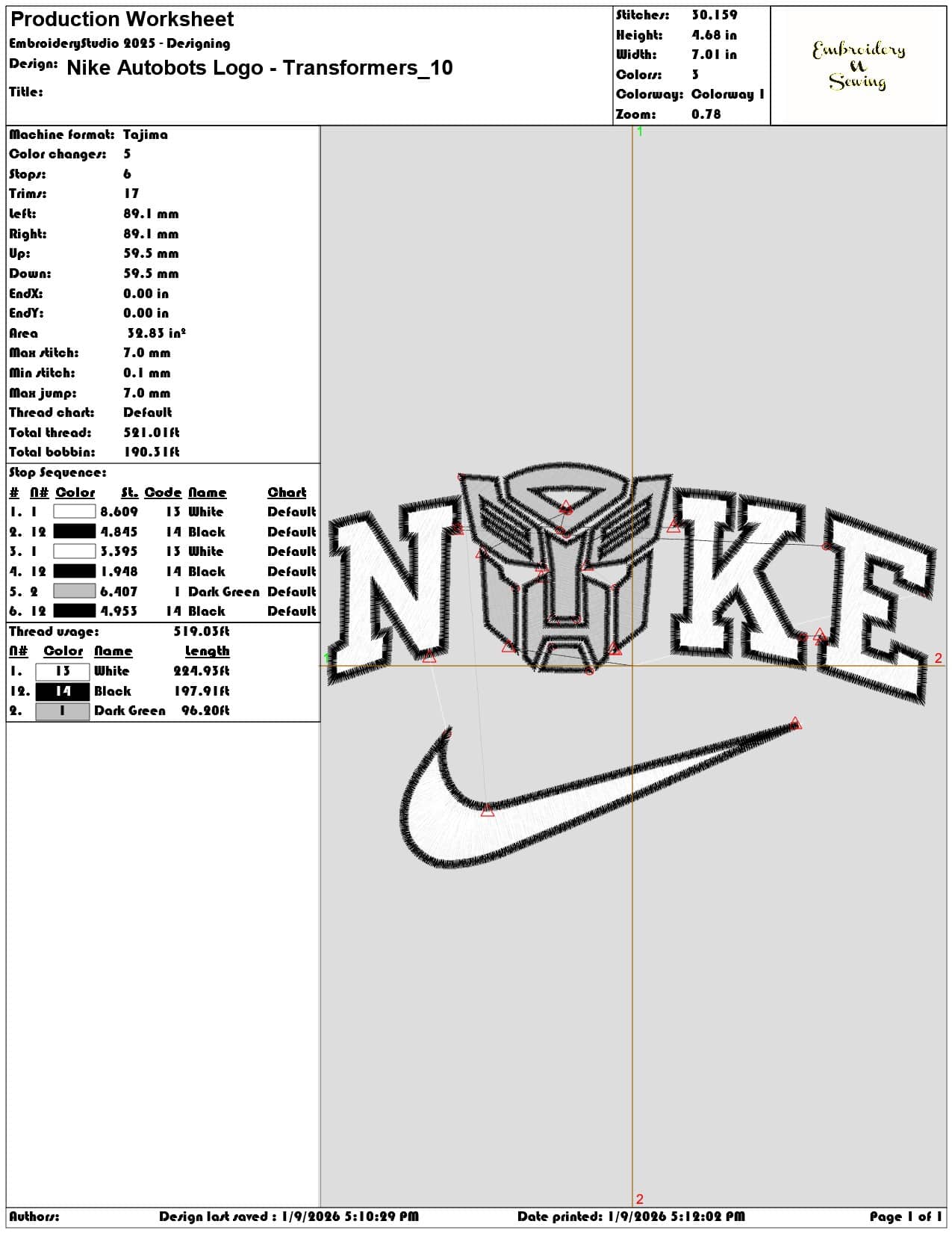 Nike Autobots Logo Transformers  - Elegant embroidery design file - instant download — view 3