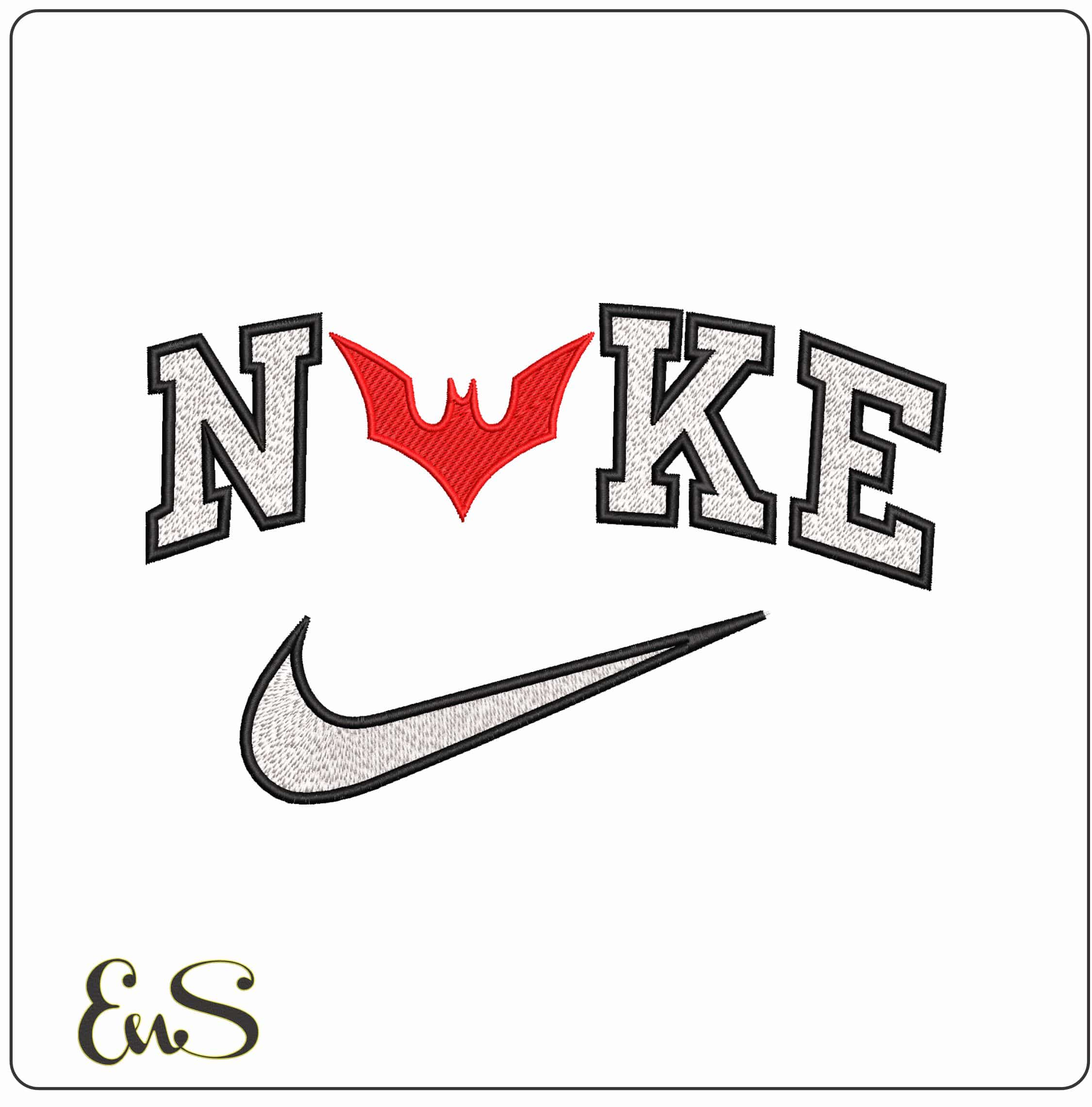 Nike Batorang Batman Logo DC Comics  - Elegant embroidery design file - instant download