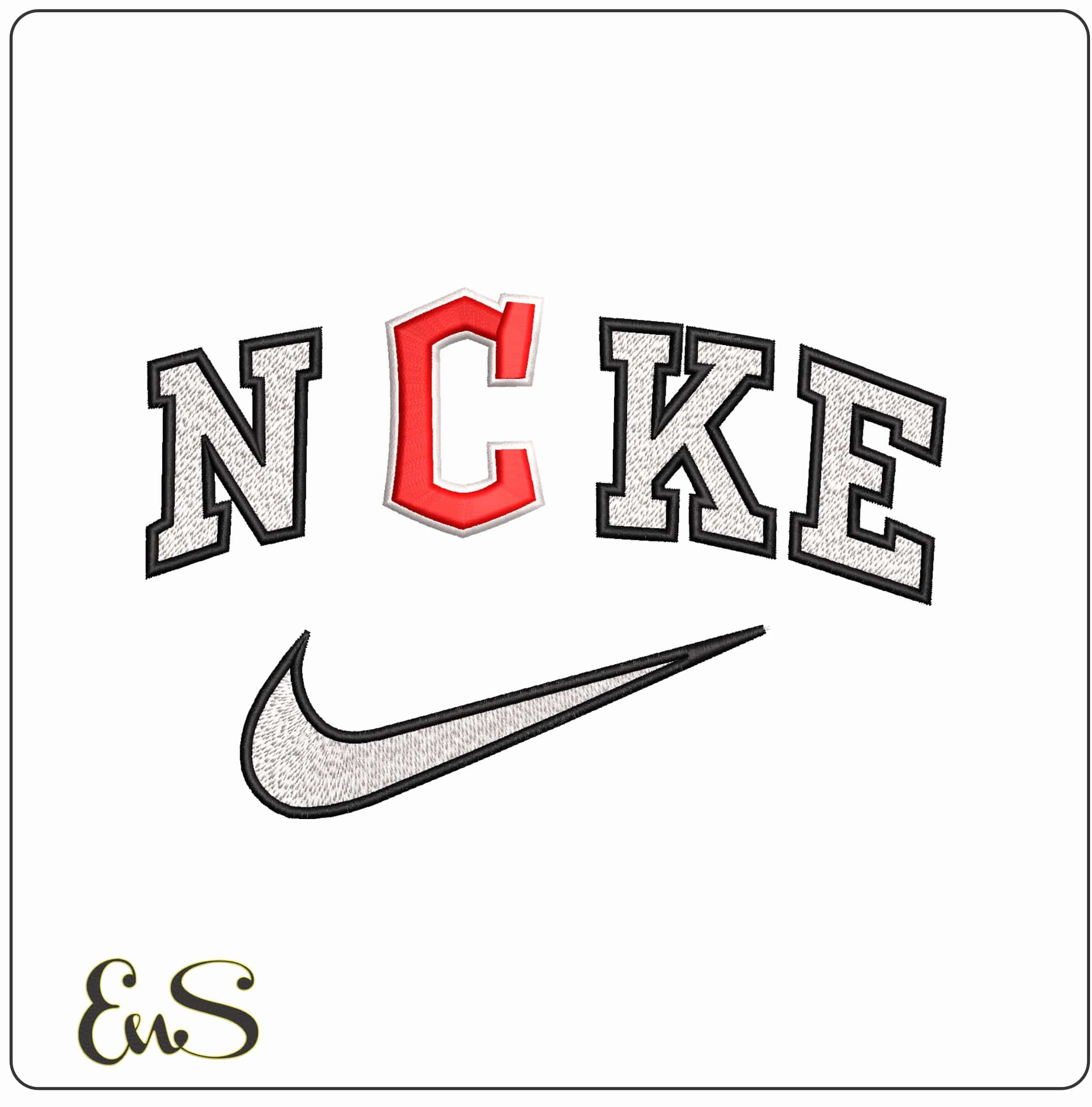 Nike Cleveland Guardians 3d  - Elegant embroidery design file - instant download
