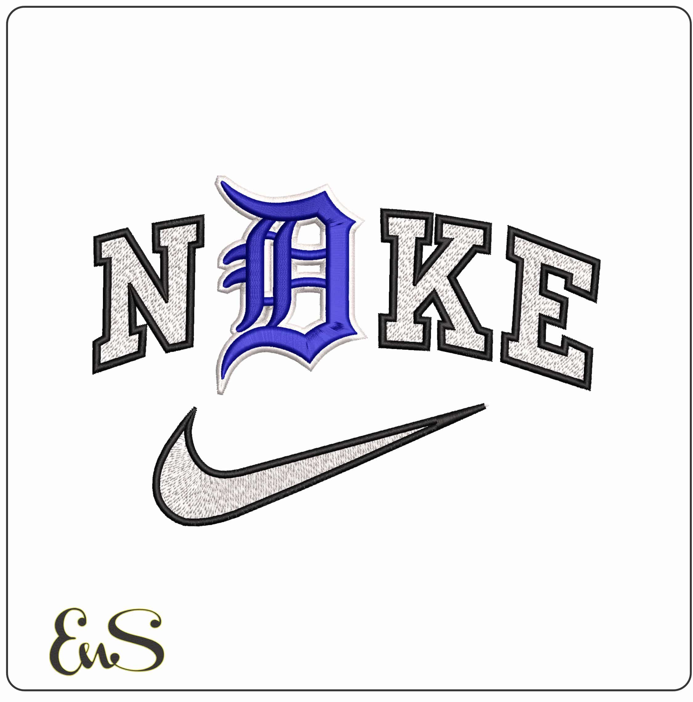 Nike Detriot Tiger 3D  - Elegant embroidery design file - instant download