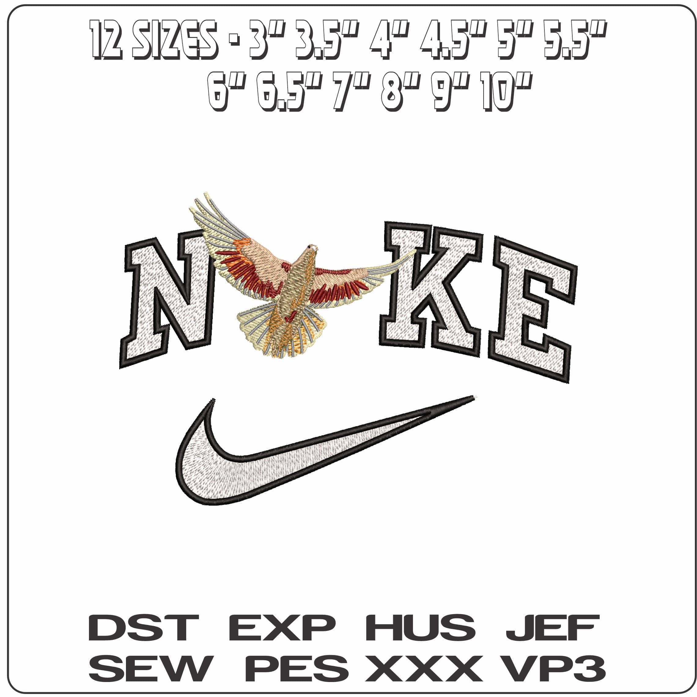 Nike Dove of Peace   - Elegant embroidery design file - instant download — view 2